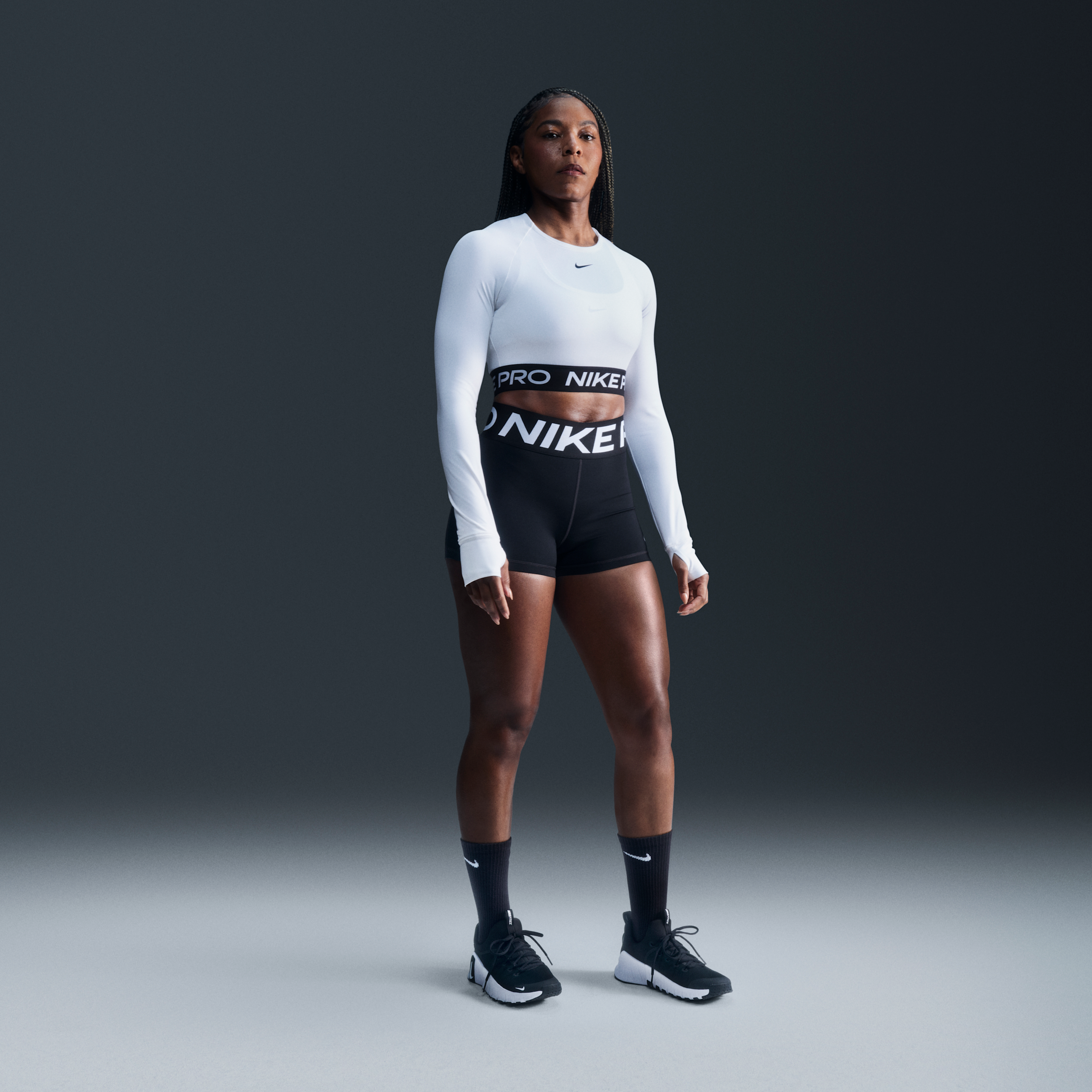 Women's Nike Pro Sculpt High-Waisted 3" Biker Shorts in Black | FV7033-010