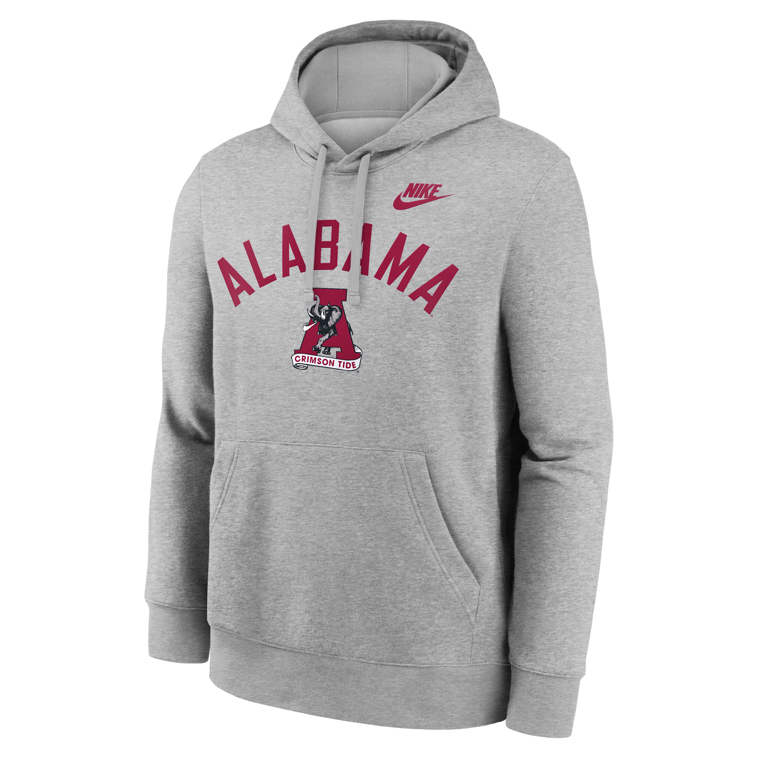 Alabama Legacy Arch Club Nike Men's College Pullover Hoodie in Grey | NKDK06GABV-N9R