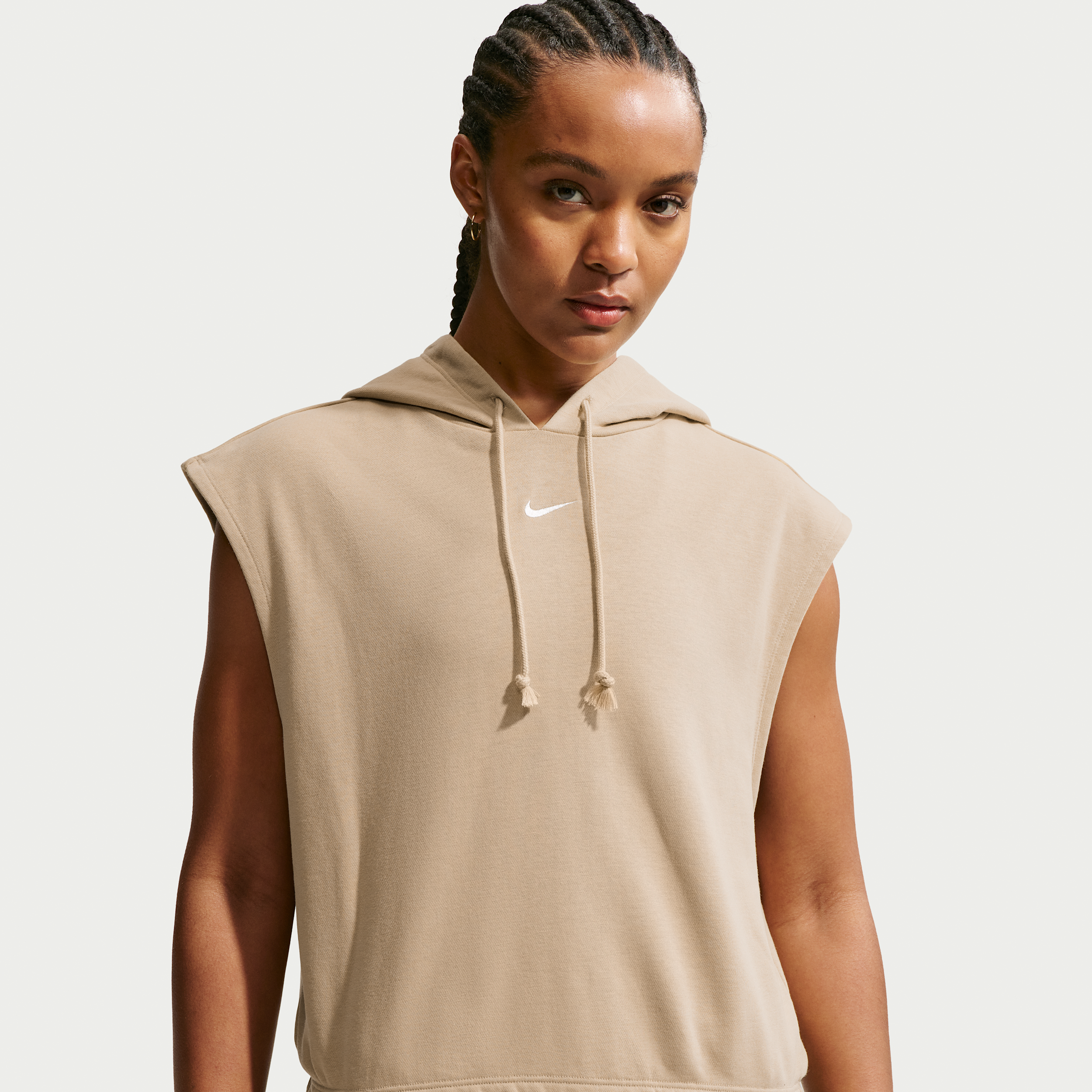 Women's Nike Sportswear Phoenix Fleece Sleeveless Top in Brown | IR1717-286