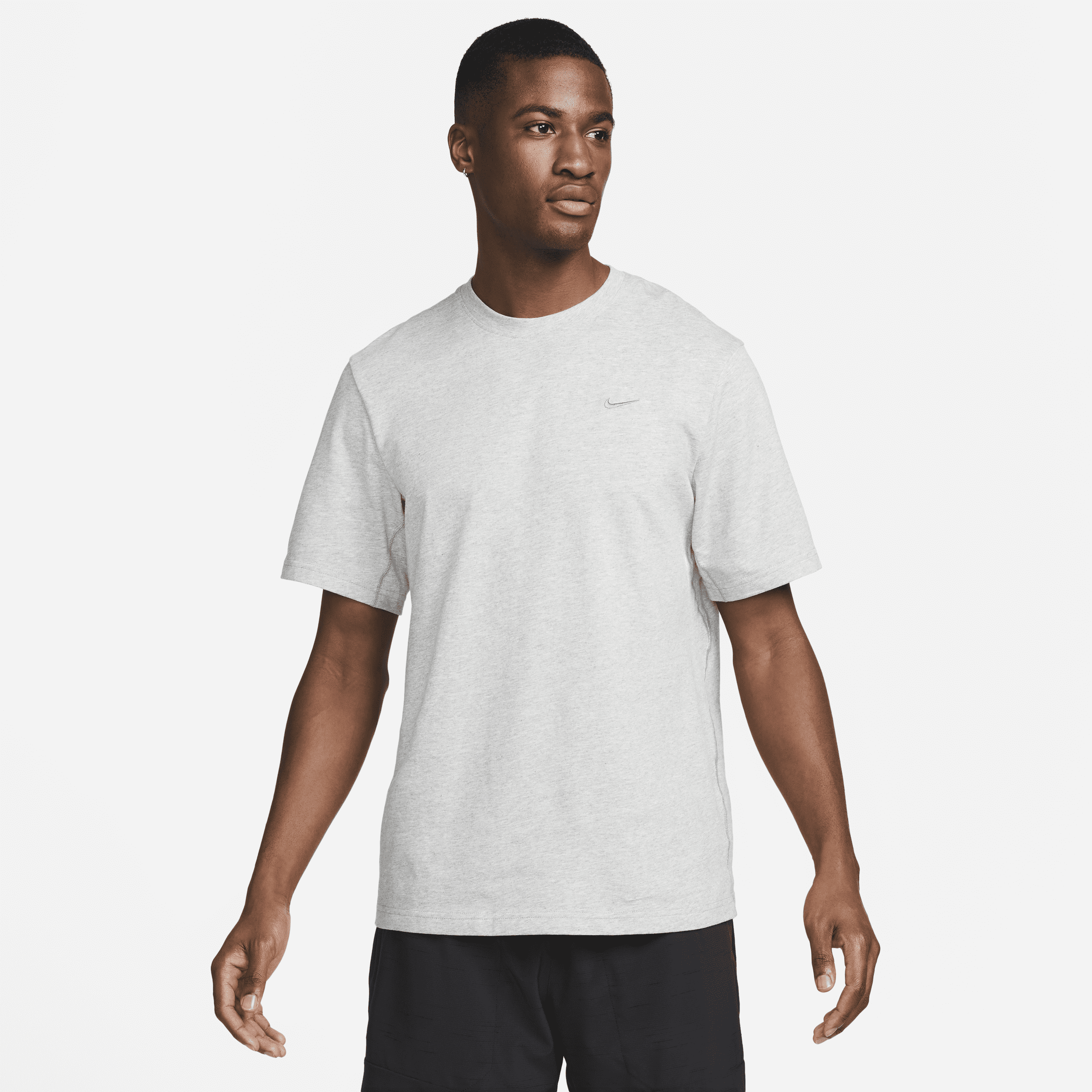 Shop Nike Men's Primary Dri-fit Short-sleeve Versatile Top In Grey