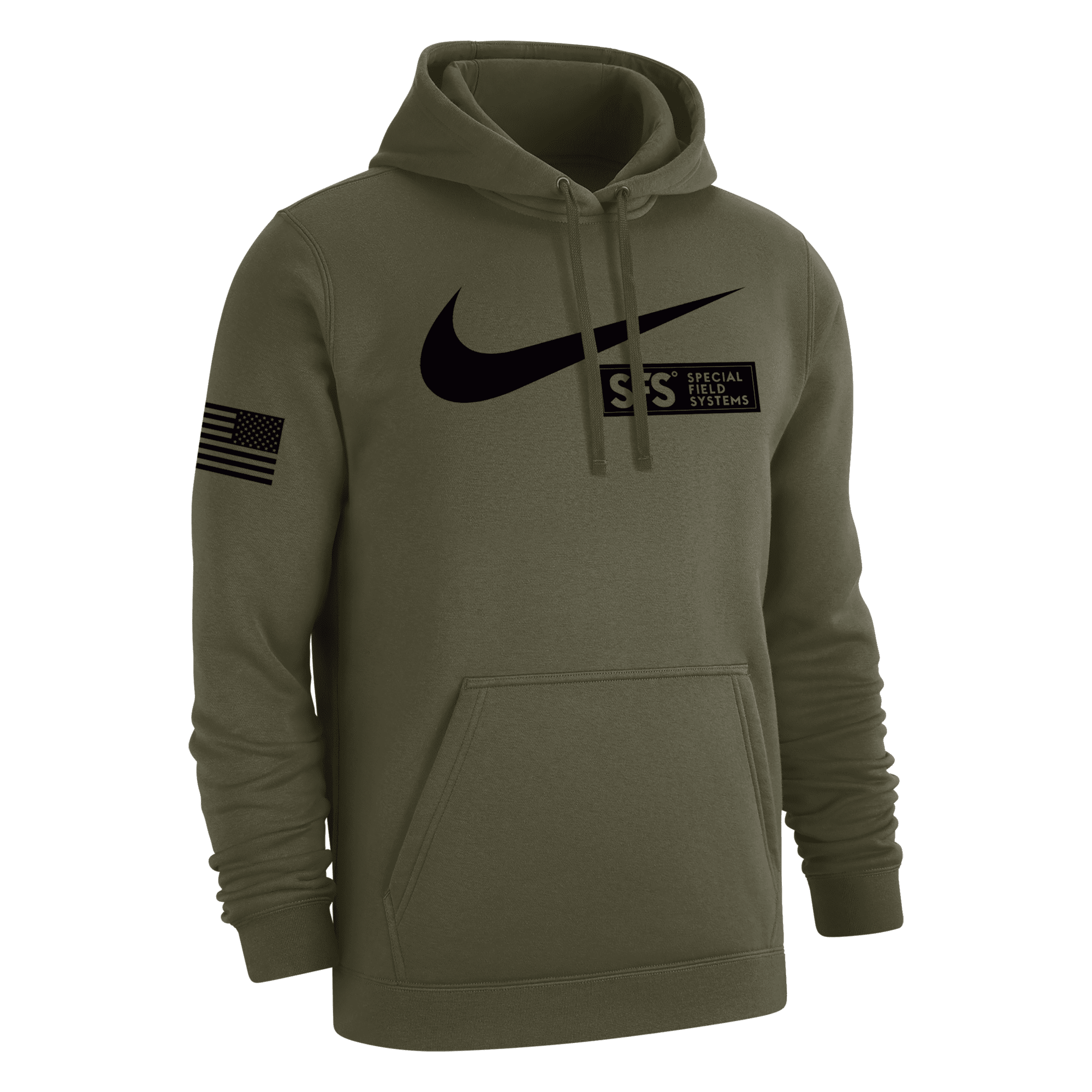Nike Men's Sfs Club Fleece Swoosh Hoodie In Brown