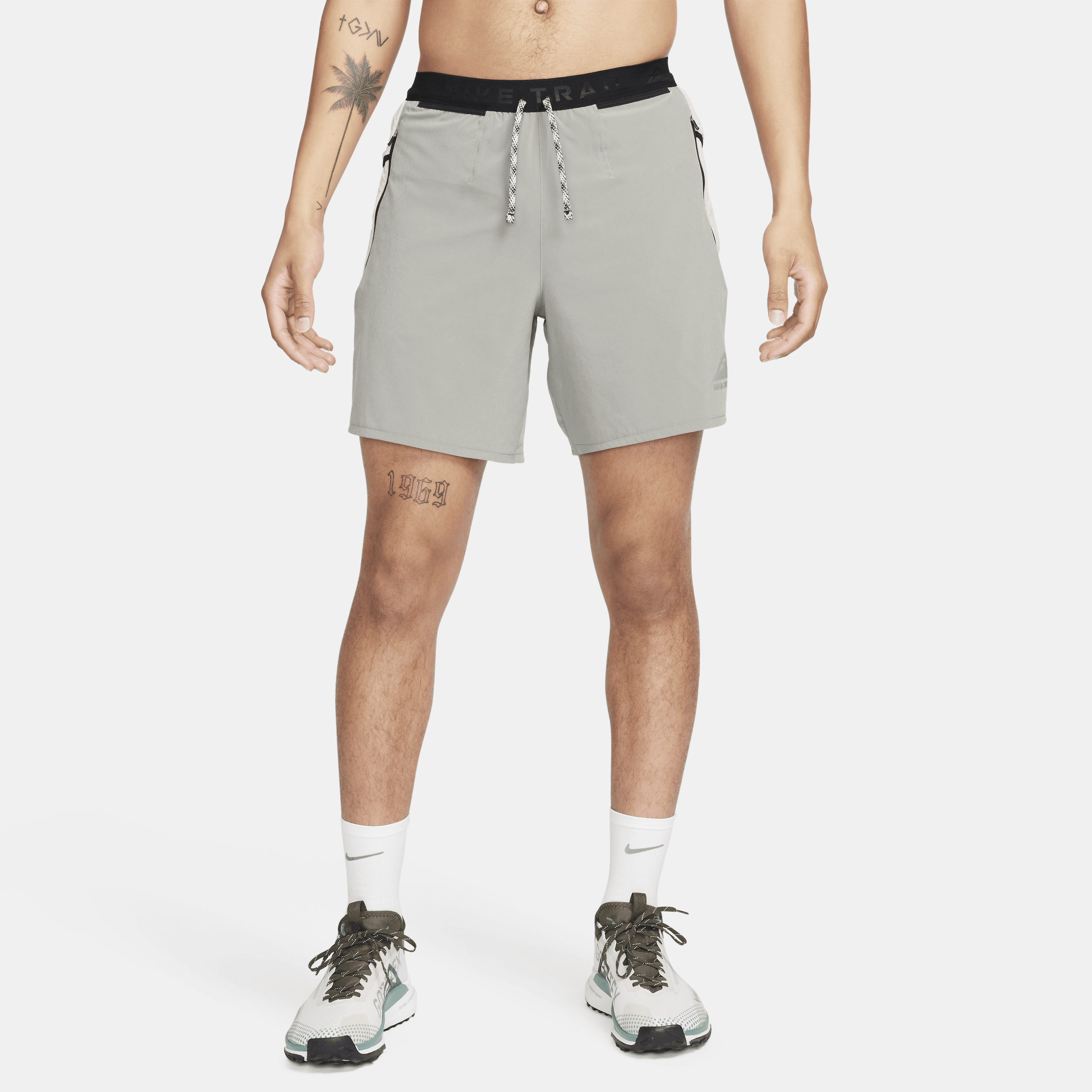 Shop Nike Men's Trail Second Sunrise Dri-fit 7" Brief-lined Running Shorts In Grey