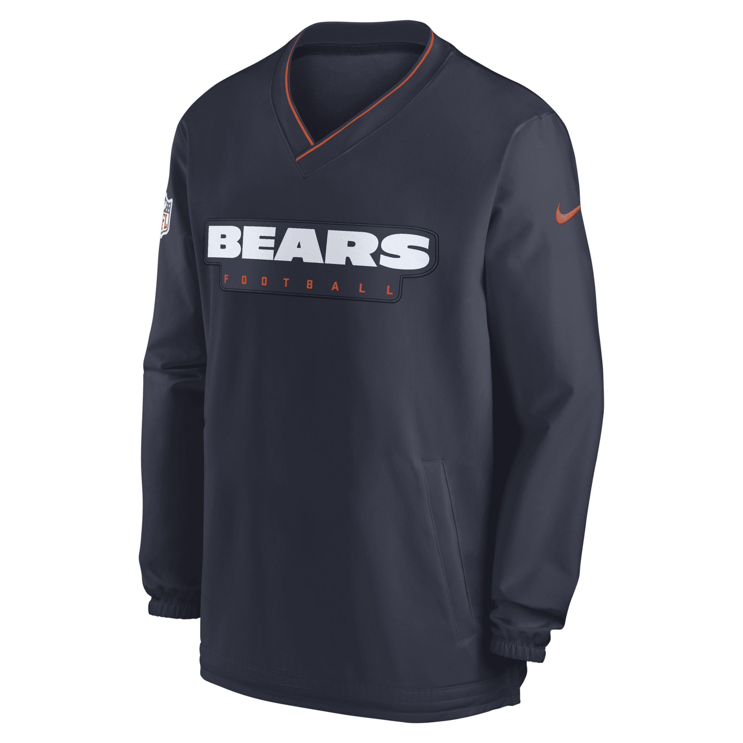 Nike Chicago Bears Sideline Men's Nfl Long-sleeve Windshirt In Blue
