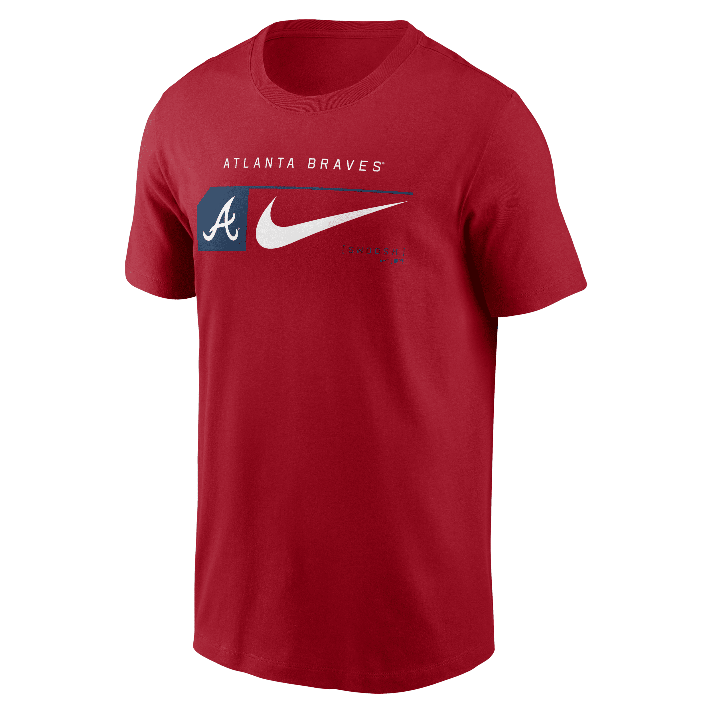 Nike Atlanta Braves Team Swoosh Lockup  Men's Mlb T-shirt In Red