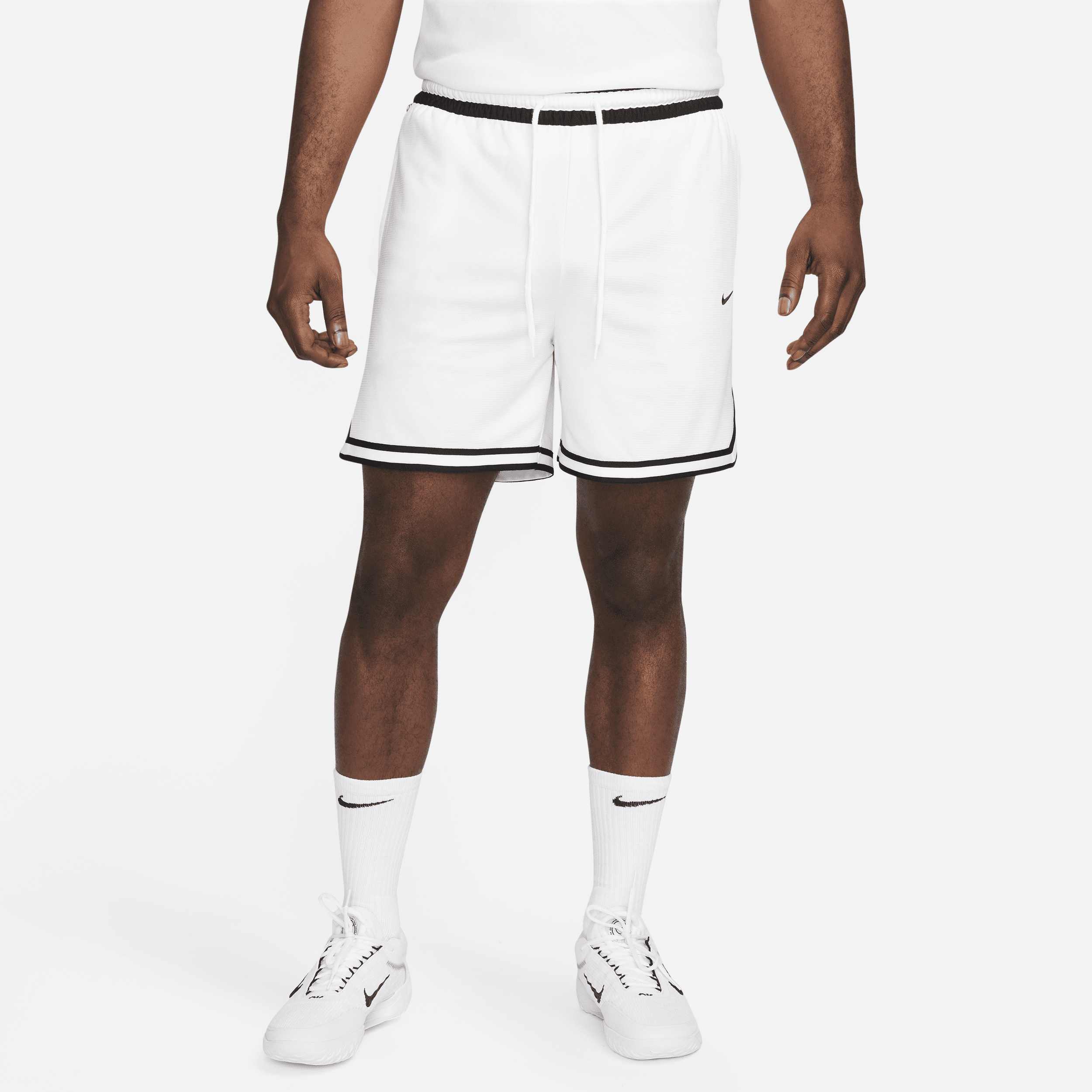 Nike Men's Dri-fit Dna 6" Basketball Shorts In White
