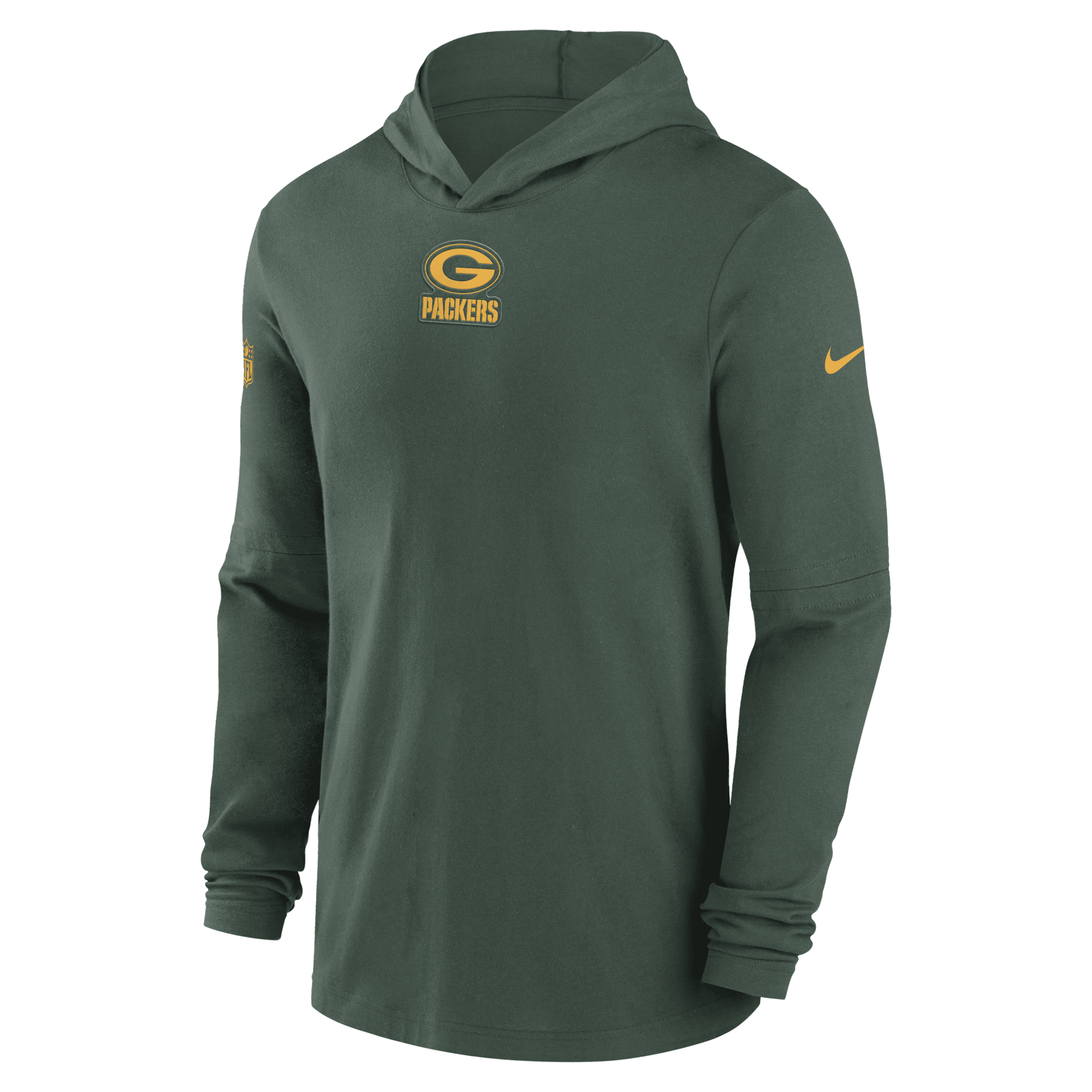 Shop Nike Green Bay Packers Sideline Menâs  Men's Dri-fit Nfl Long-sleeve Hooded Top