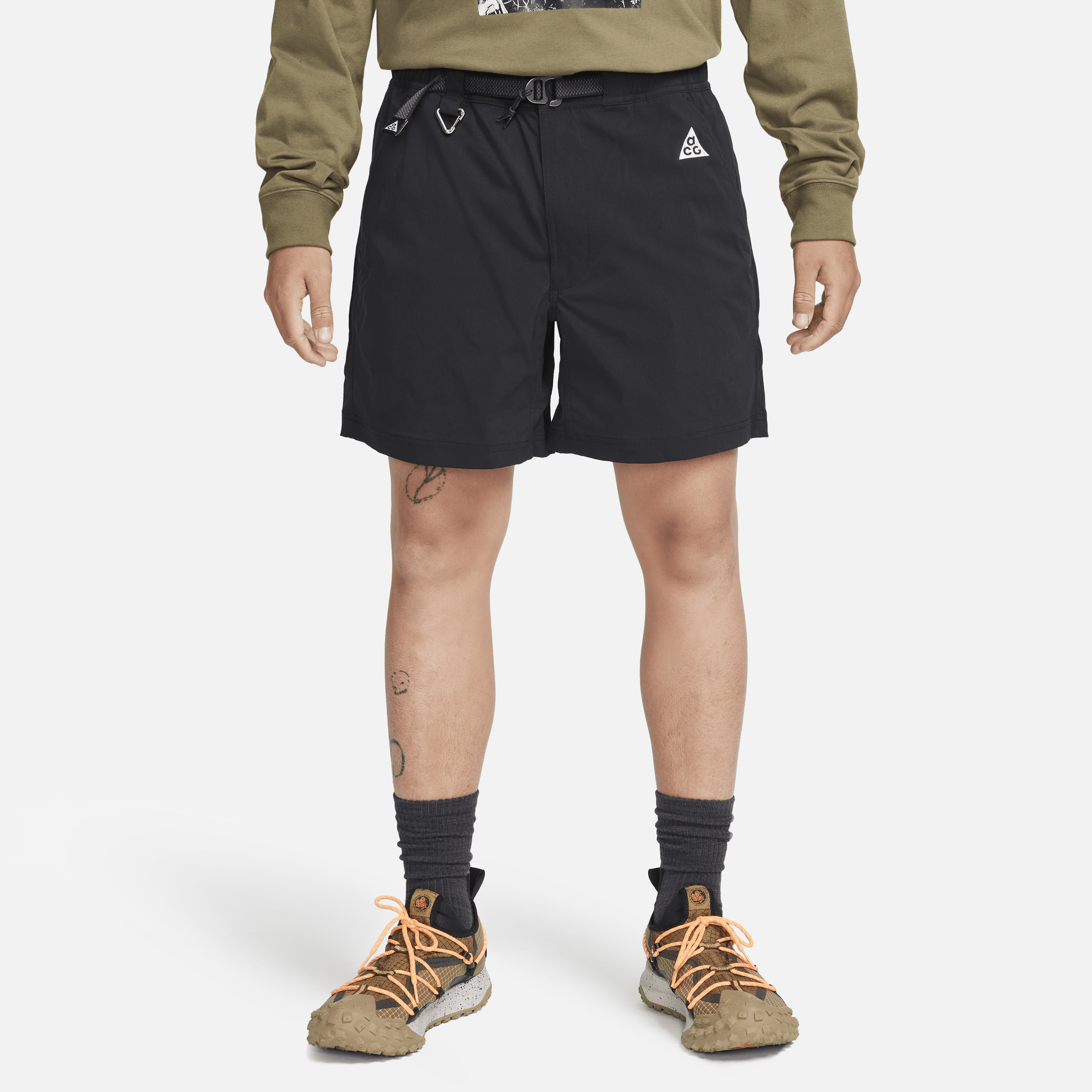 Shop Nike Men's  Acg Hiking Shorts In Black