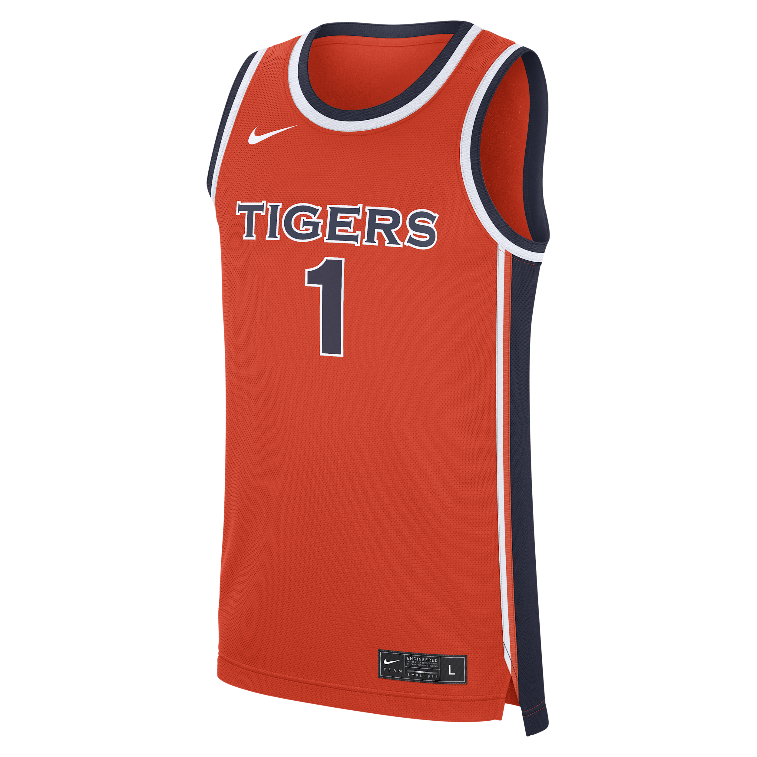 Nike Men's Orange Auburn Tigers 1 Alternate War Eagle Replica Basketball Jersey - Orange