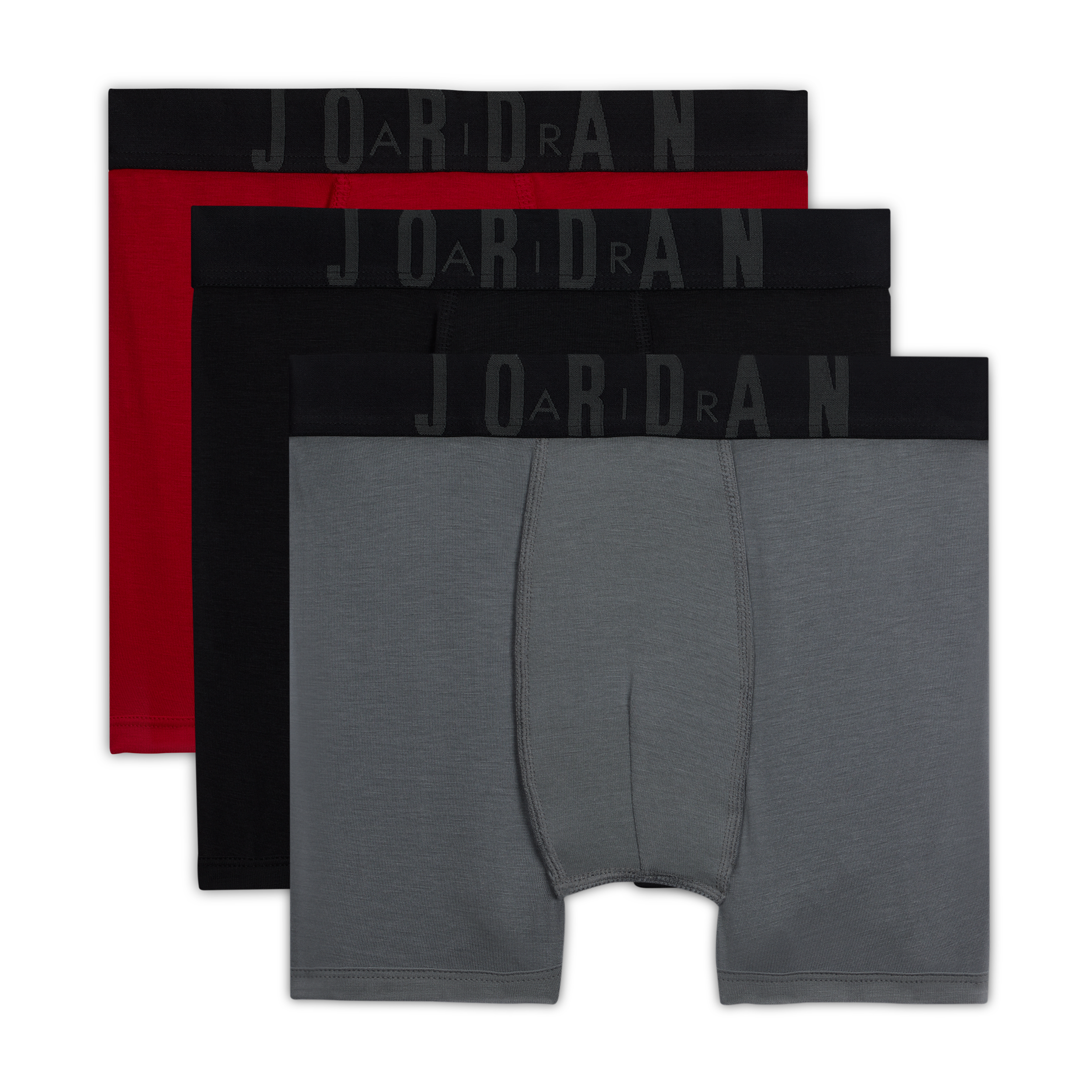 Jordan Big Kid's Flight Modal Boxer Briefs (3-Pack) in Red | 9J0637-R78