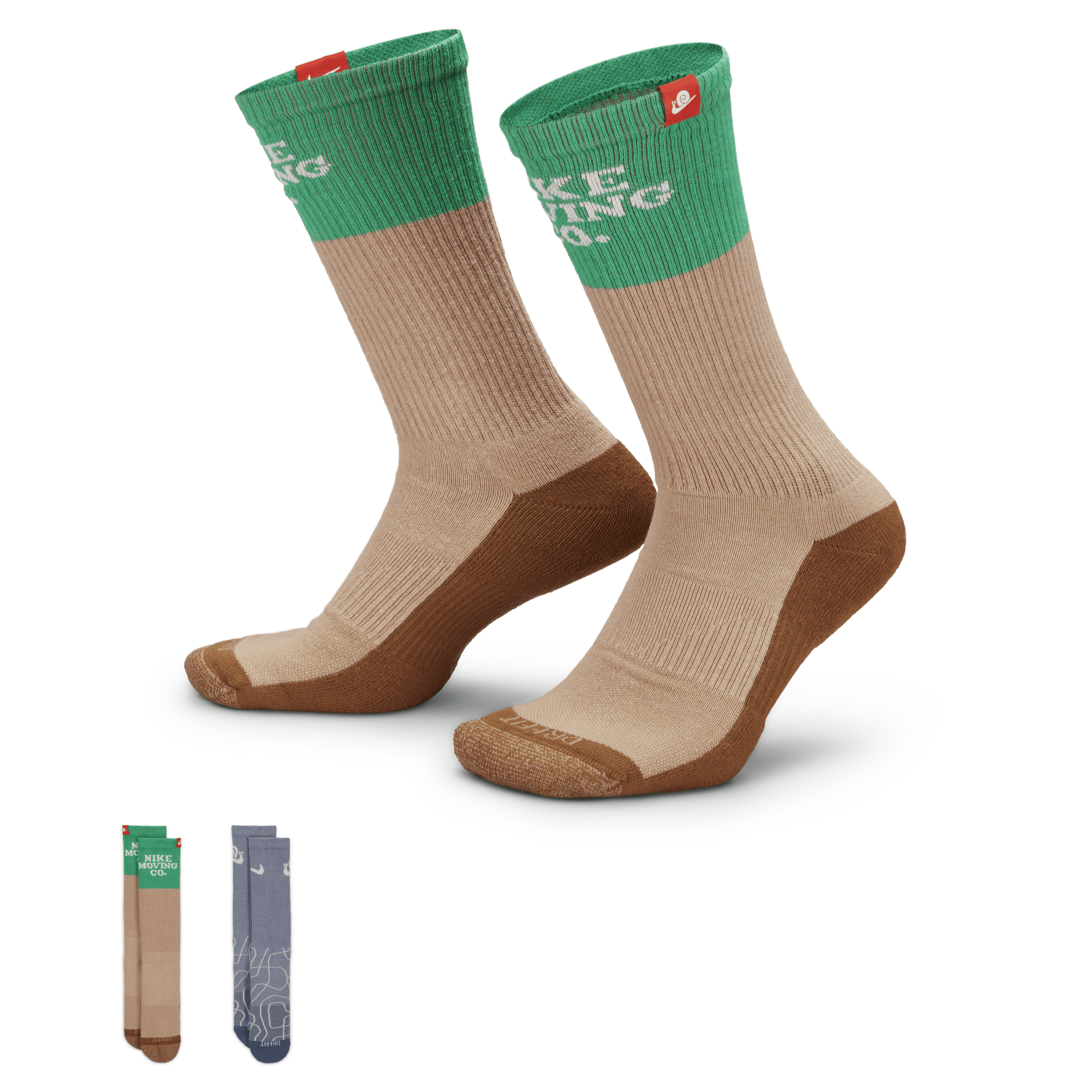 Nike Unisex Everyday Plus Cushioned Crew Socks (2 Pairs) In Multicolor