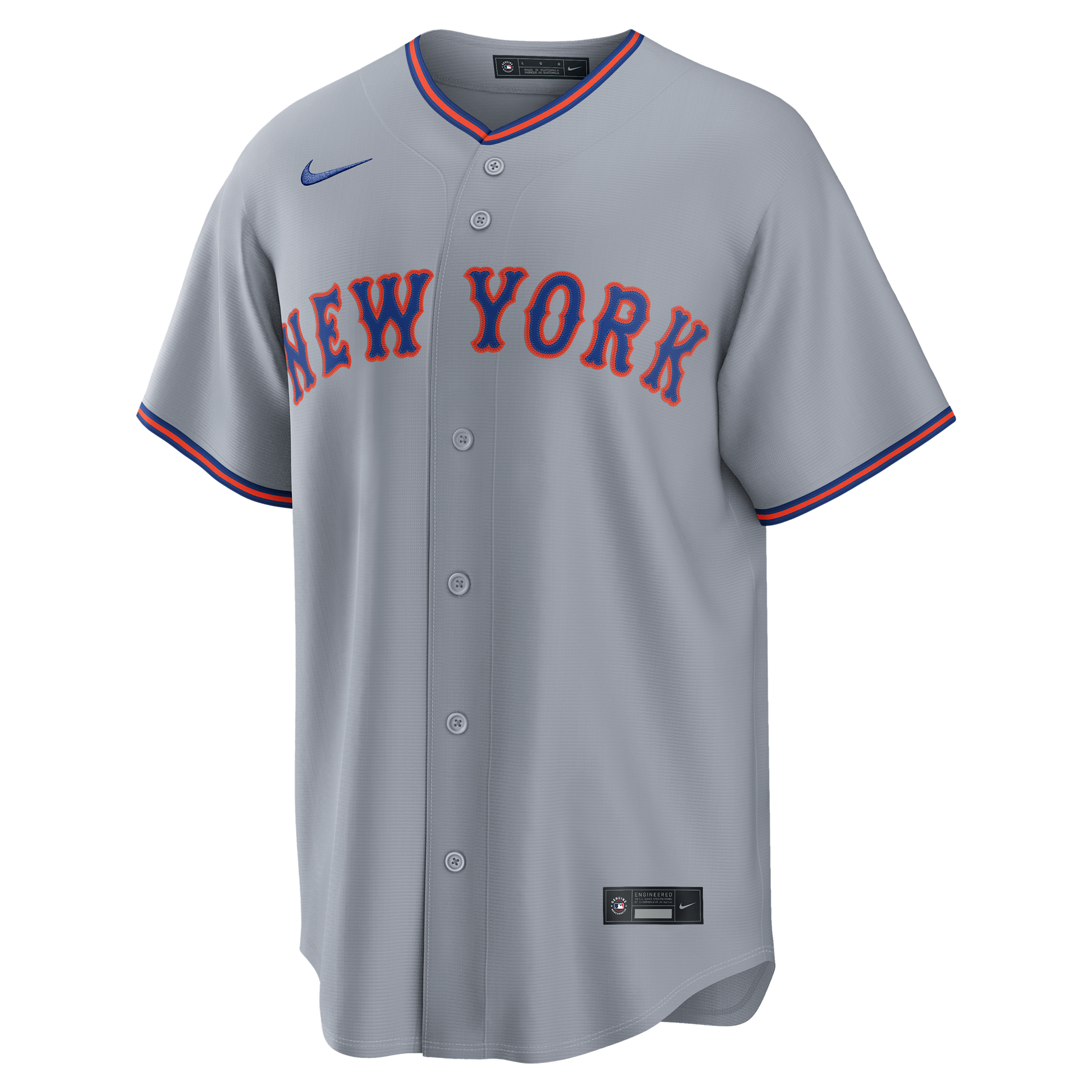 Francisco Lindor New York Mets Nike Men's MLB Replica Jersey in Grey | RP260EDCNM9-5HL