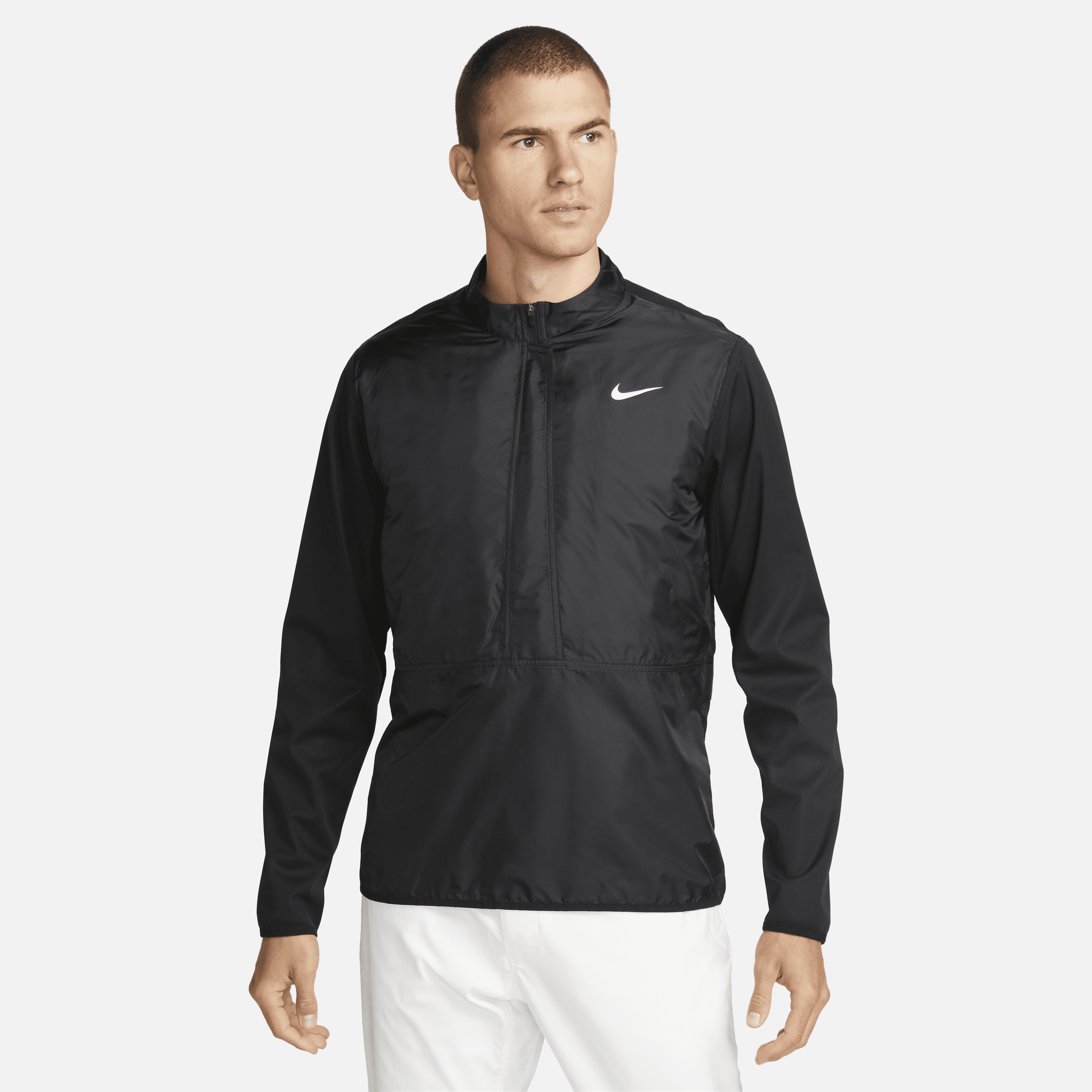 Nike Men's Therma-fit Adv Repel 1/2-zip Golf Jacket In Black