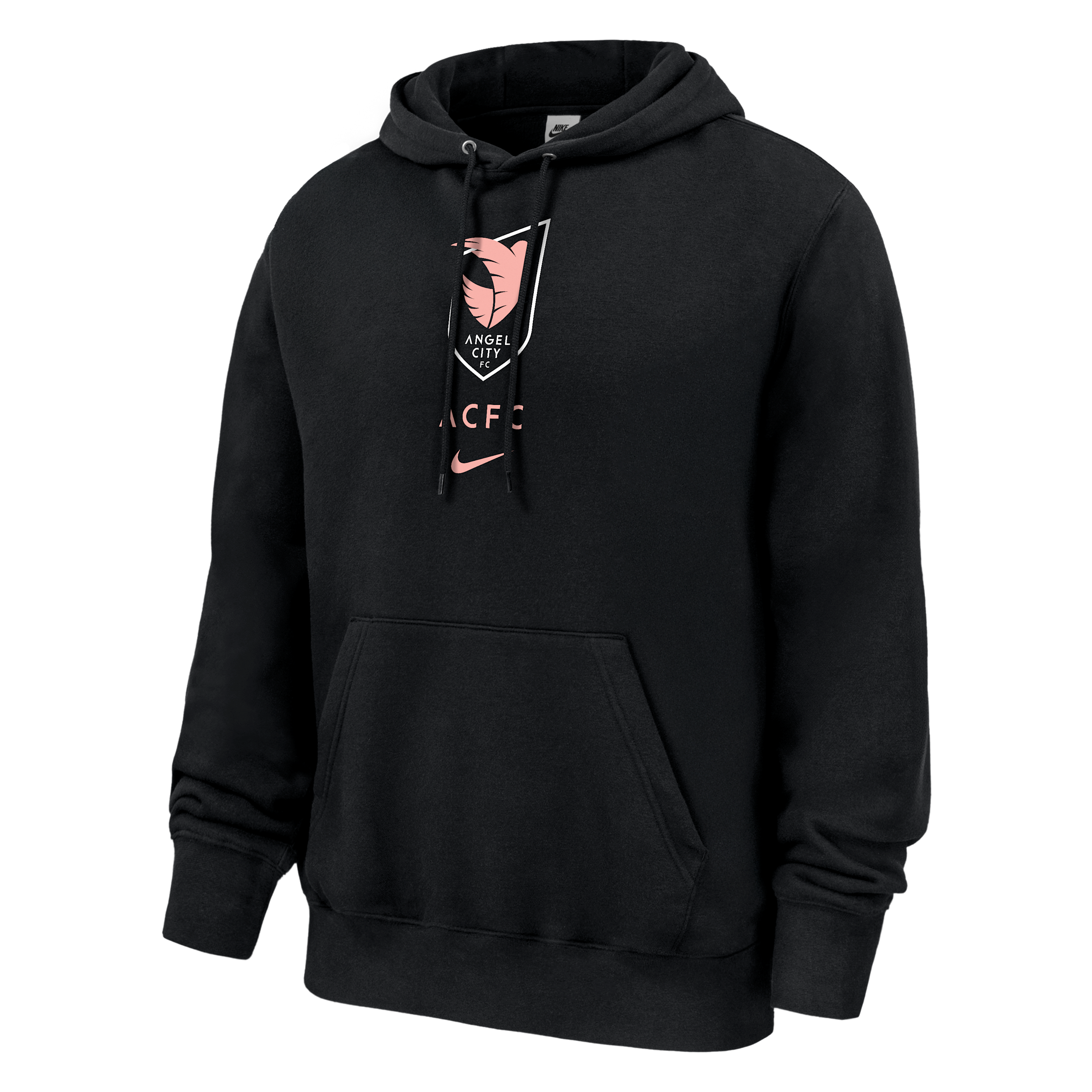 Angel City FC Club Fleece Nike Men's NWSL Pullover Hoodie in Black | M31233ANFC26-BLK