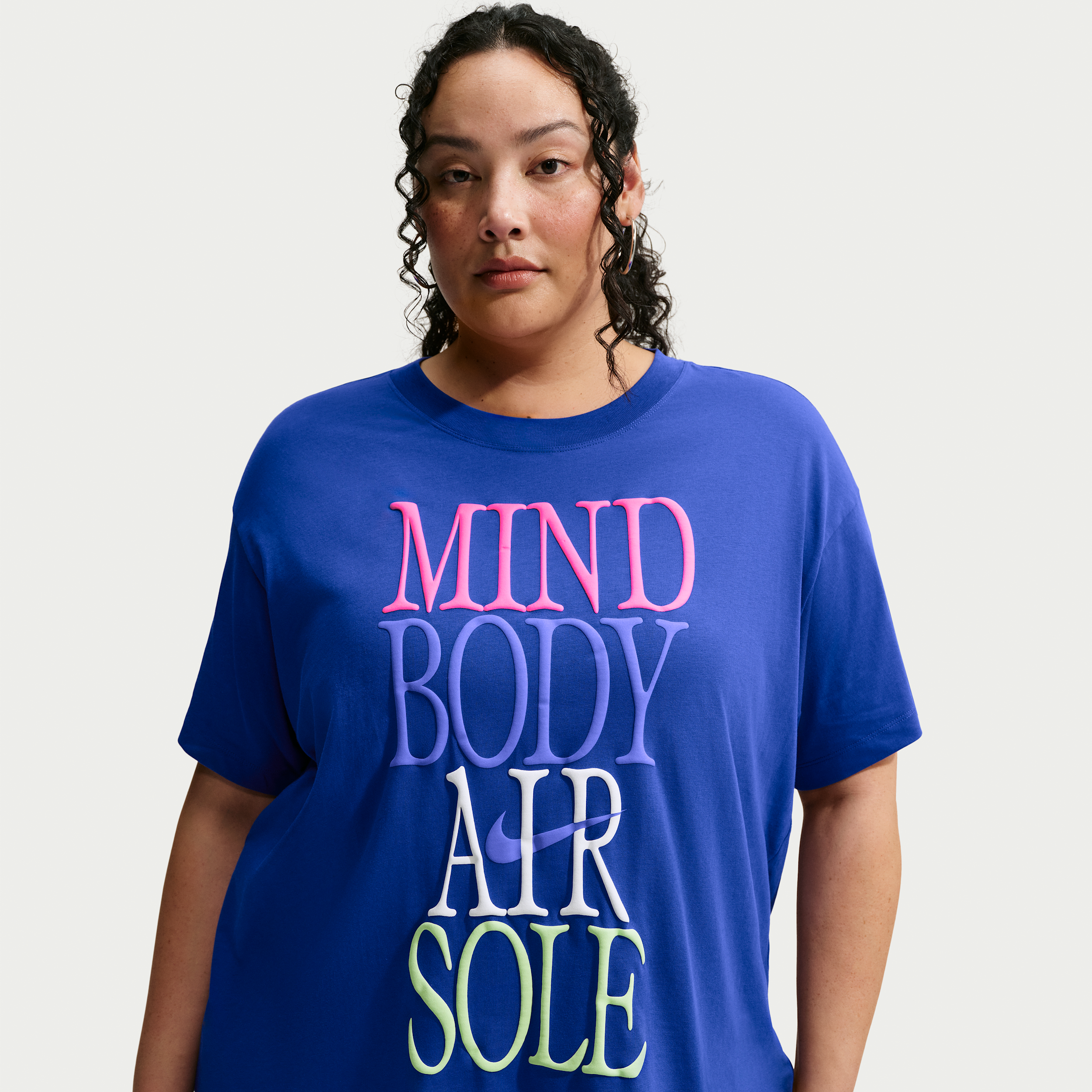 Women's Nike Sportswear Classic Oversized T-Shirt (Plus Size) in Blue | IM6401-417