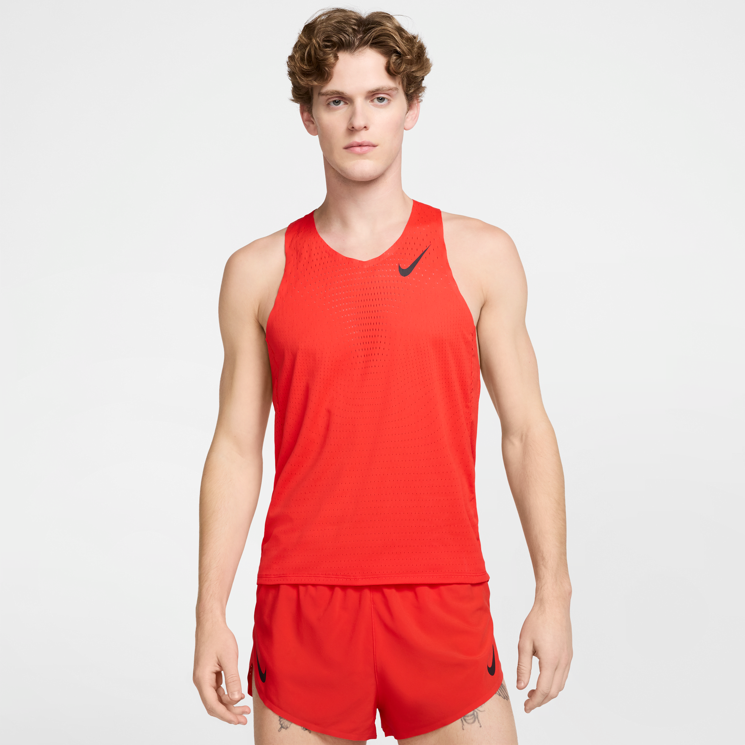 Nike Men's Aeroswift Dri-fit Adv Running Singlet In Red