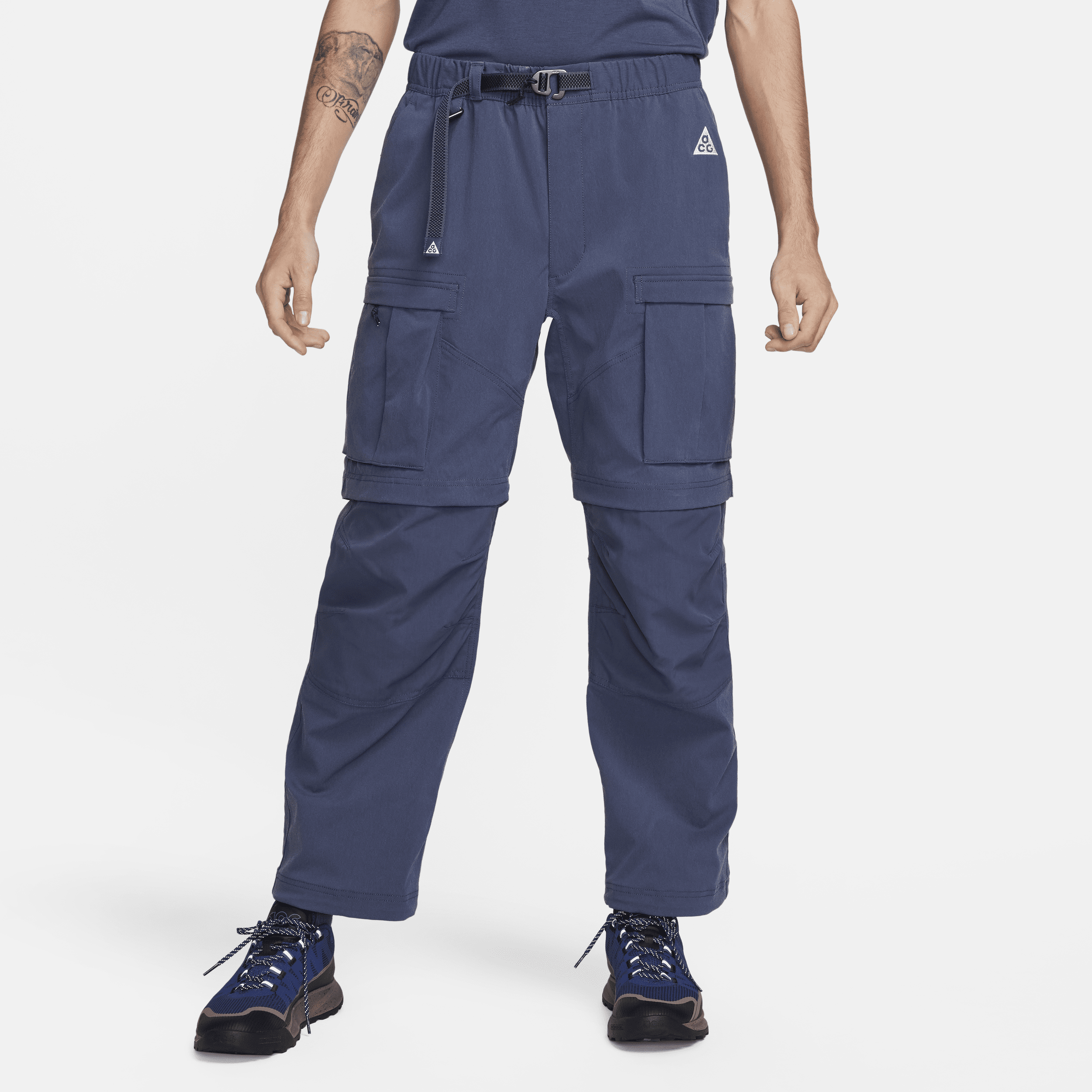 Shop Nike Men's  Acg "smith Summit" Cargo Pants In Blue