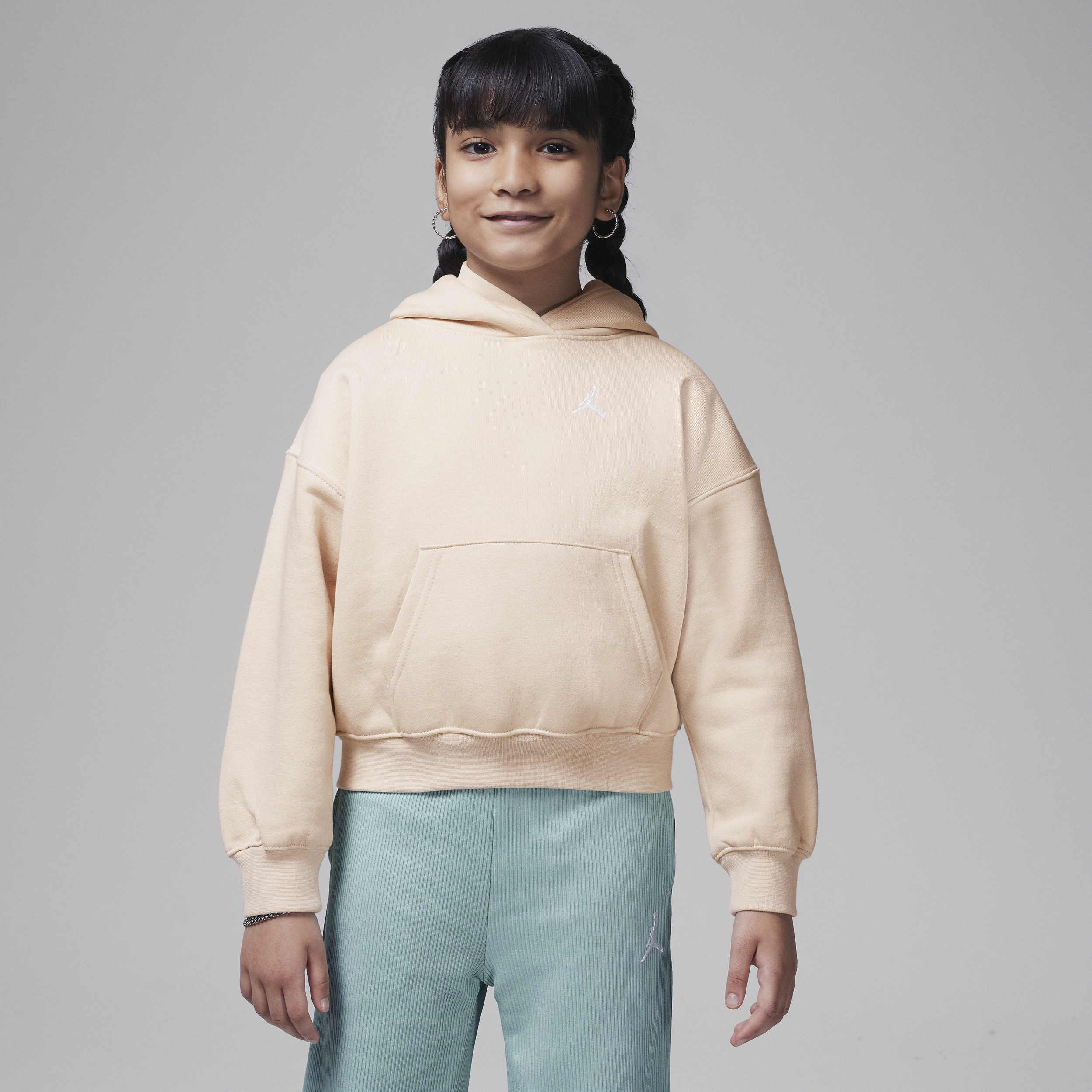 Shop Jordan Brooklyn Essentials Little Kids' Pullover Hoodie In Brown