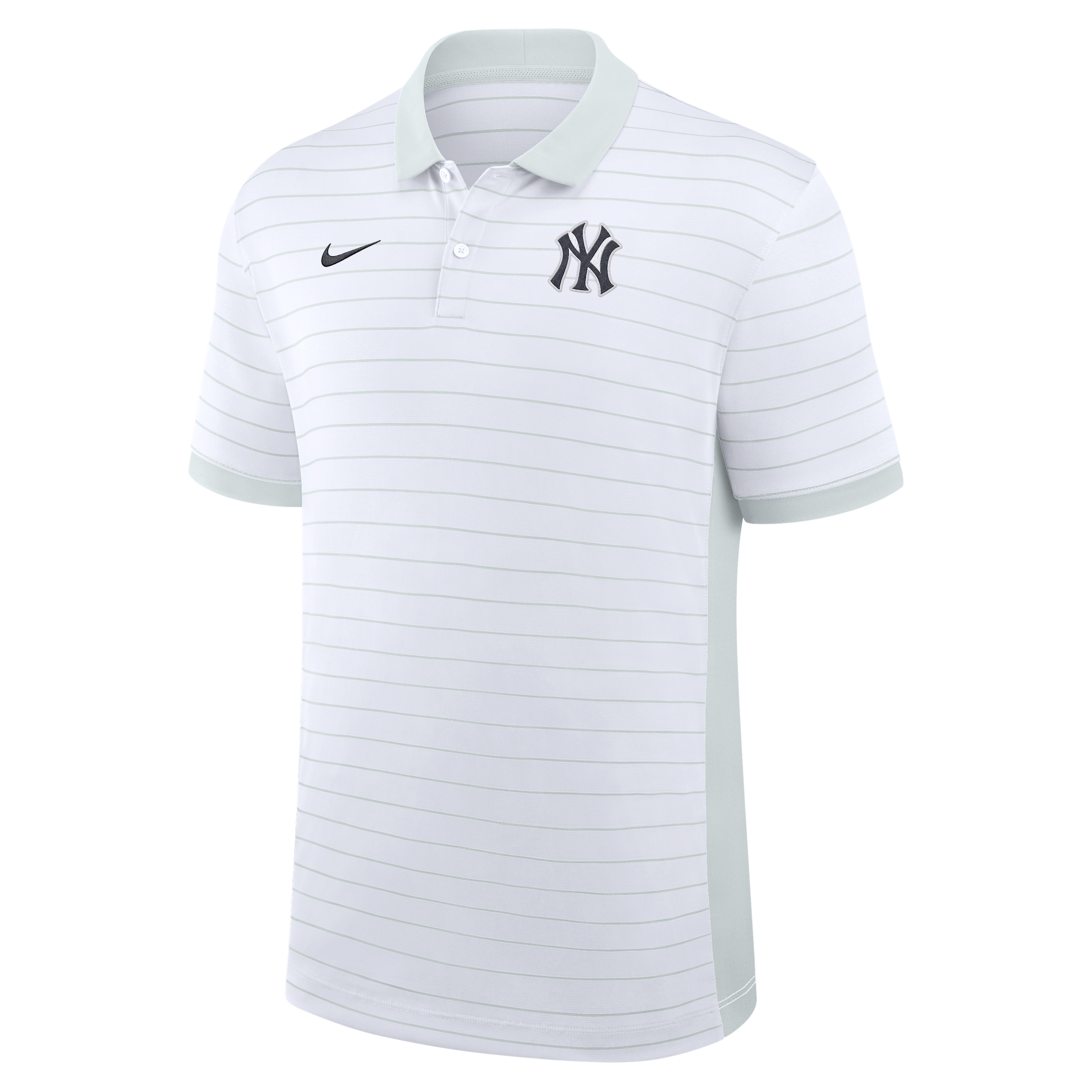 New York Yankees Authentic Collection Striped Victory Nike Men's Dri-FIT MLB Polo in White | 03BG0GJCNK-P81