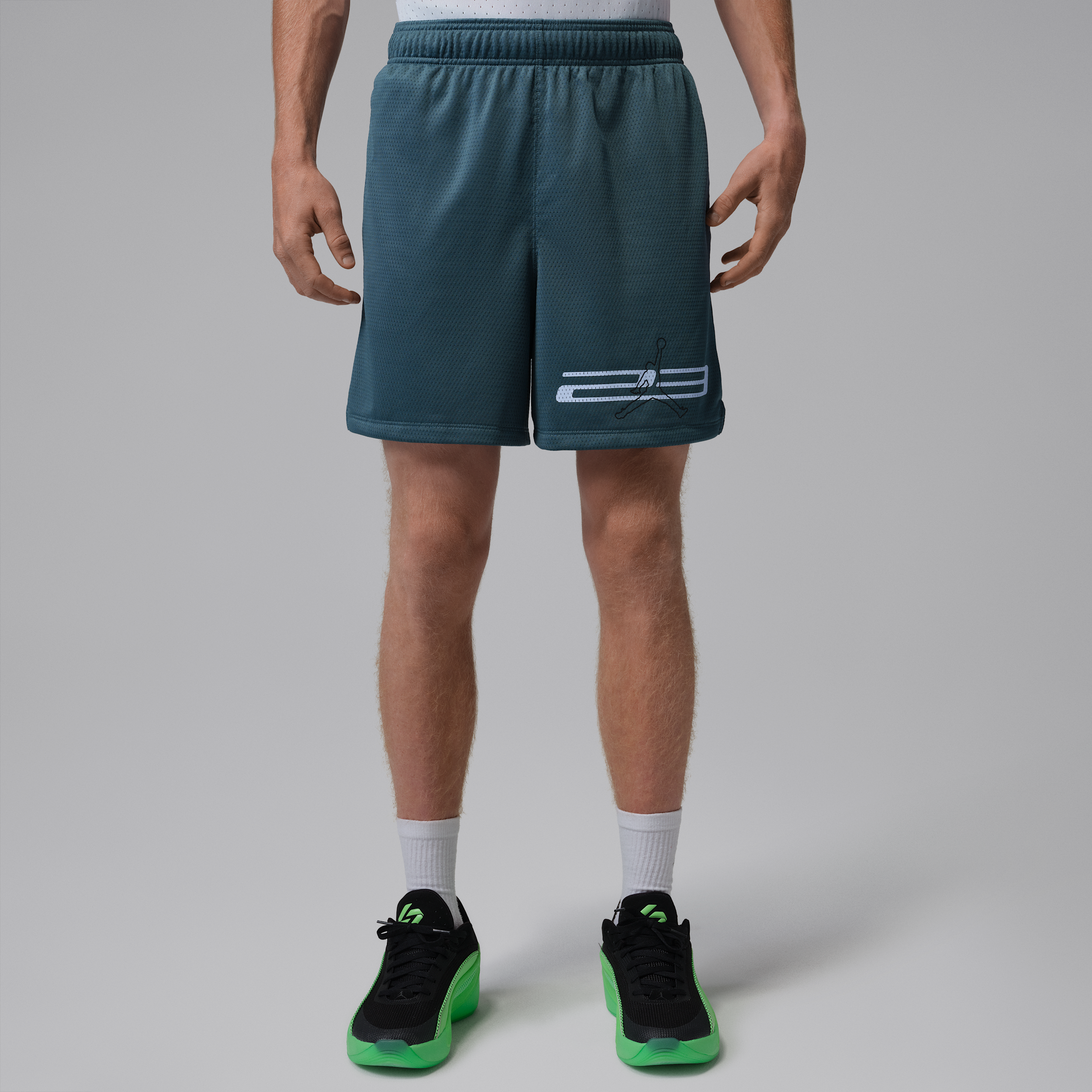 Men's Jordan Dri-FIT Mesh Graphic Shorts in Blue | IF0872-031