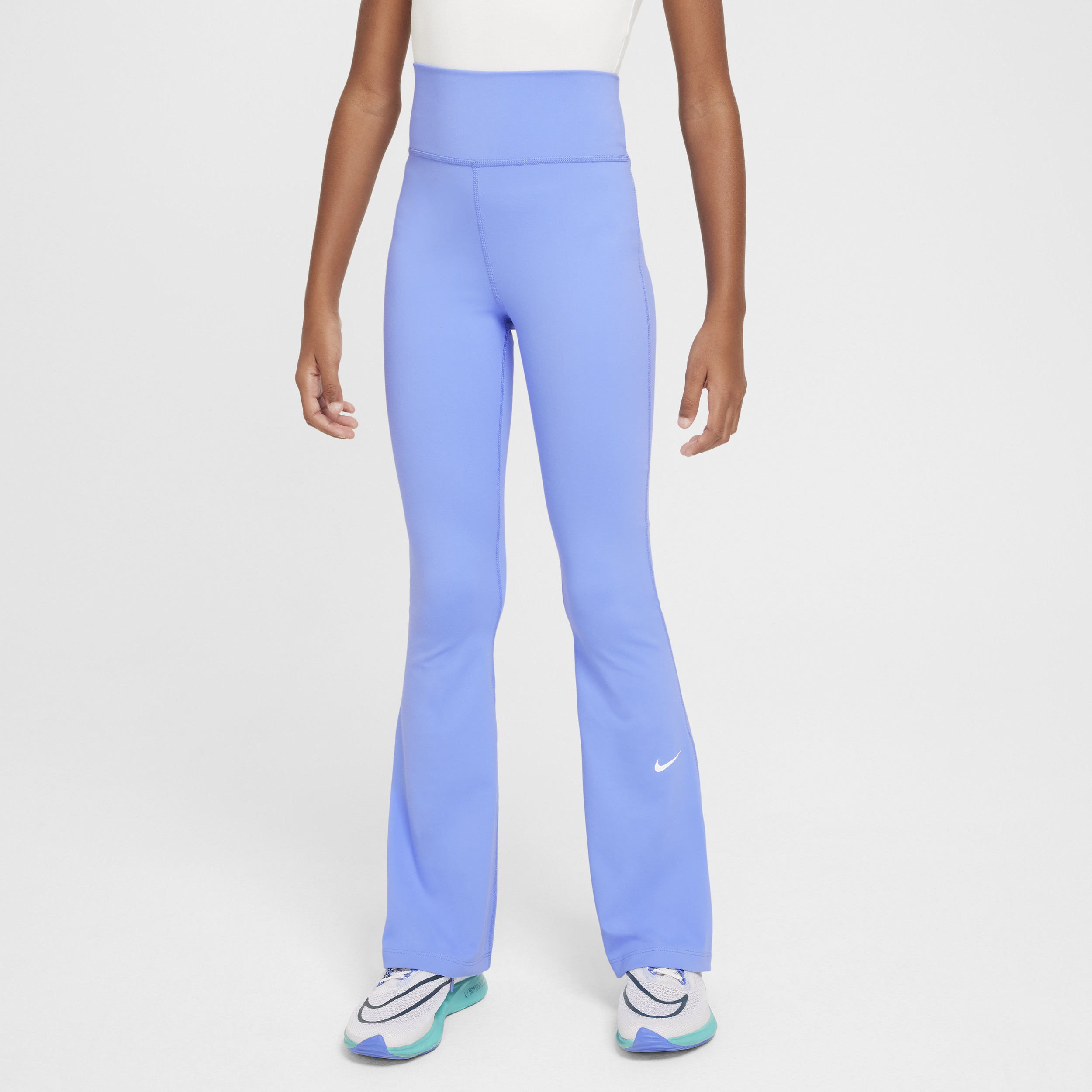 Nike Women's One Girls' Dri-fit Flared Leggings In Blue