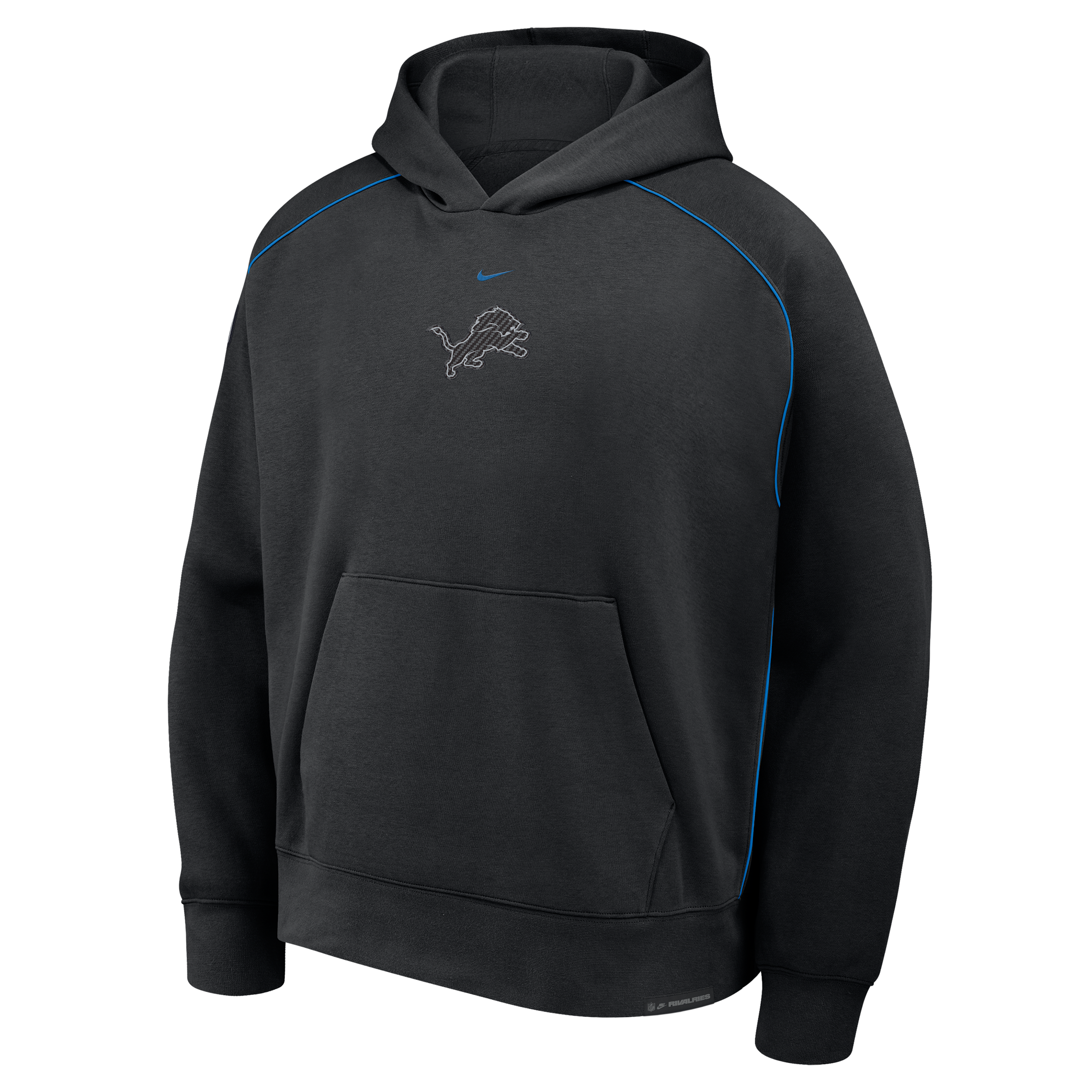 Nike Men's Black/ Blue Detroit Lions 2026 Rivalries Collection Air Pullover Hoodie - Black, Blue