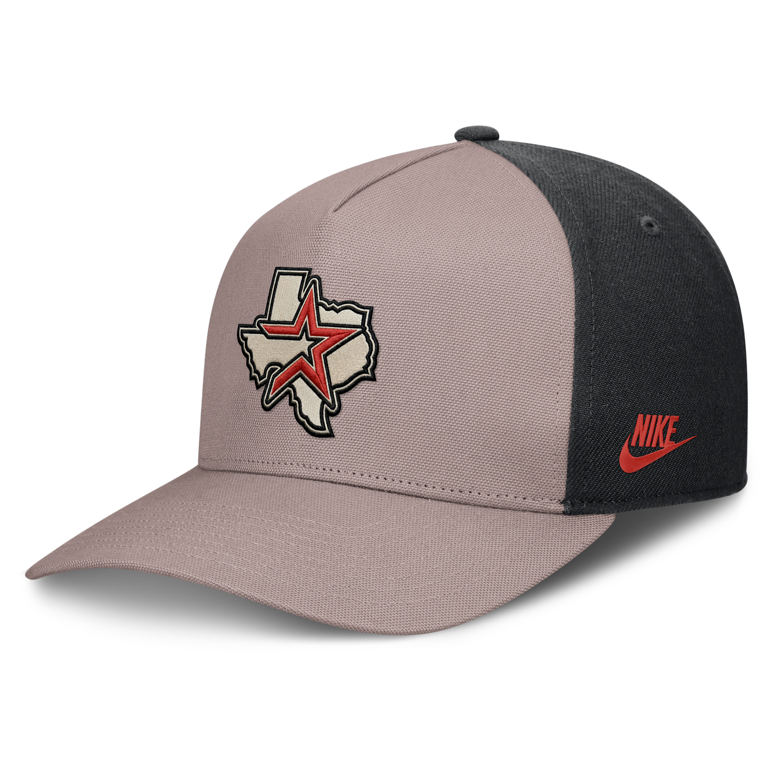 Nike Men's Light Brown/Black Houston Astros Cooperstown Rise A-Frame Adjustable Hat - Light Brown, Black