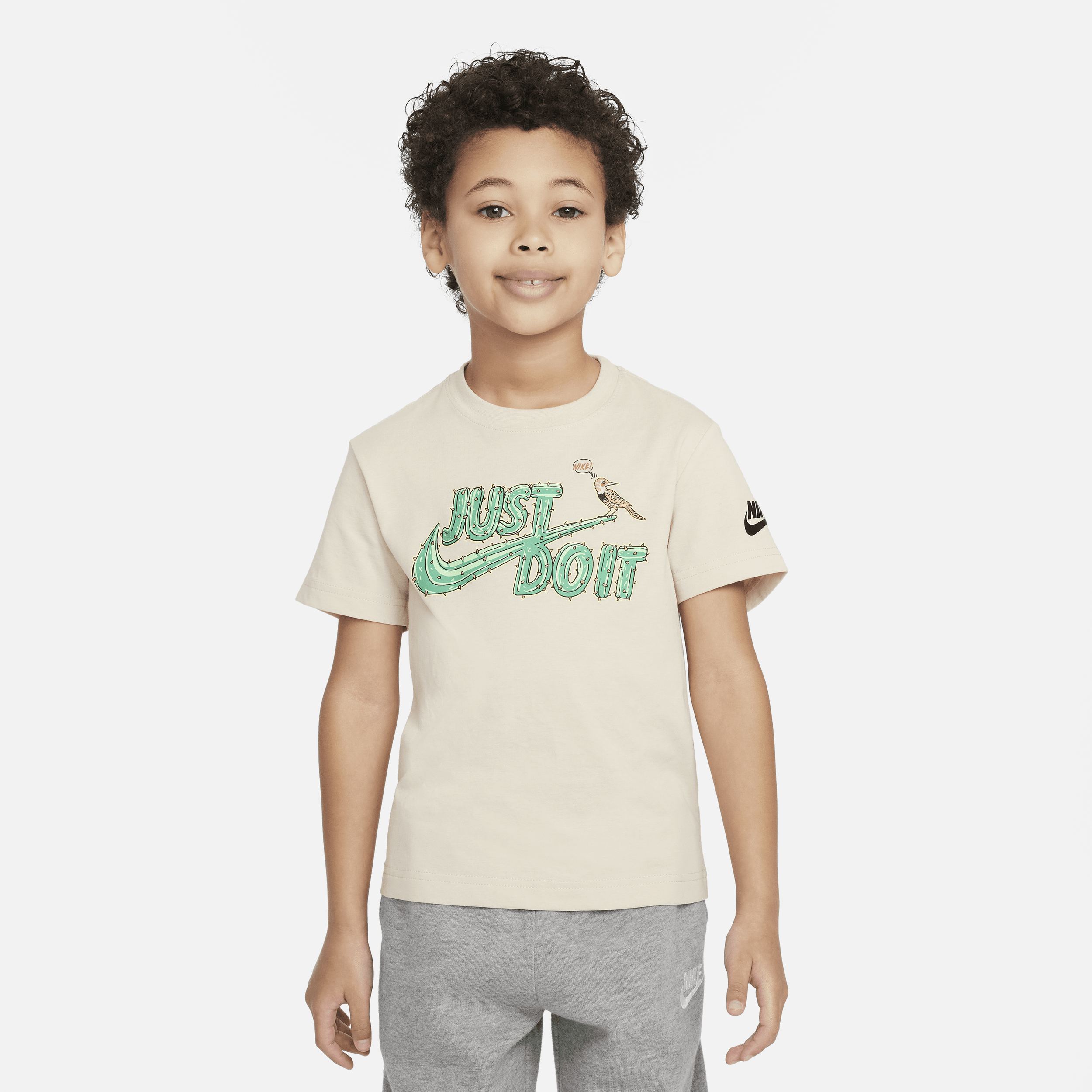 Nike Little Kids' Oversized Graphic T-shirt In Brown
