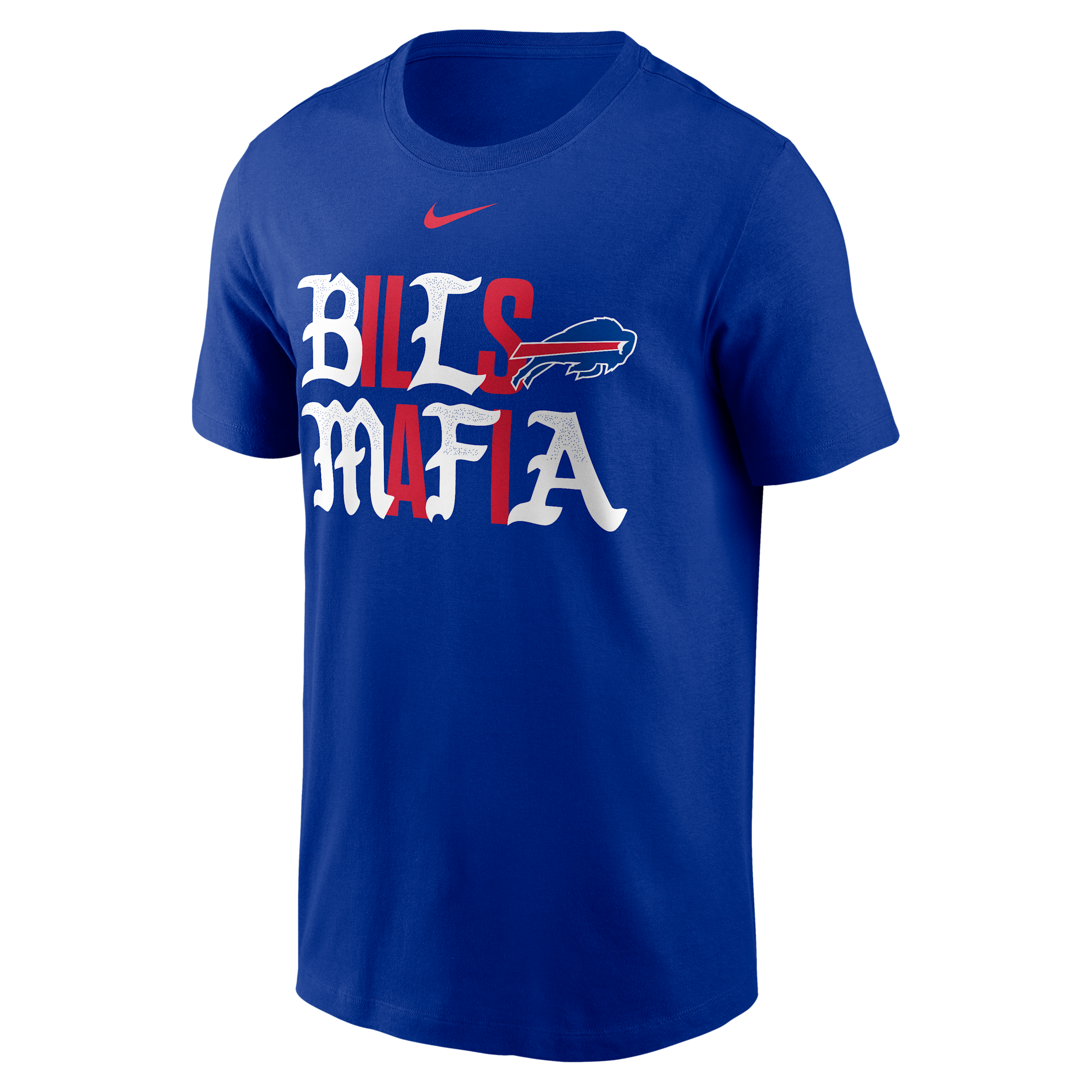 Buffalo Bills Mafia Wordmark Club Nike Men's NFL T-Shirt in Blue | N1994DA81-PKX