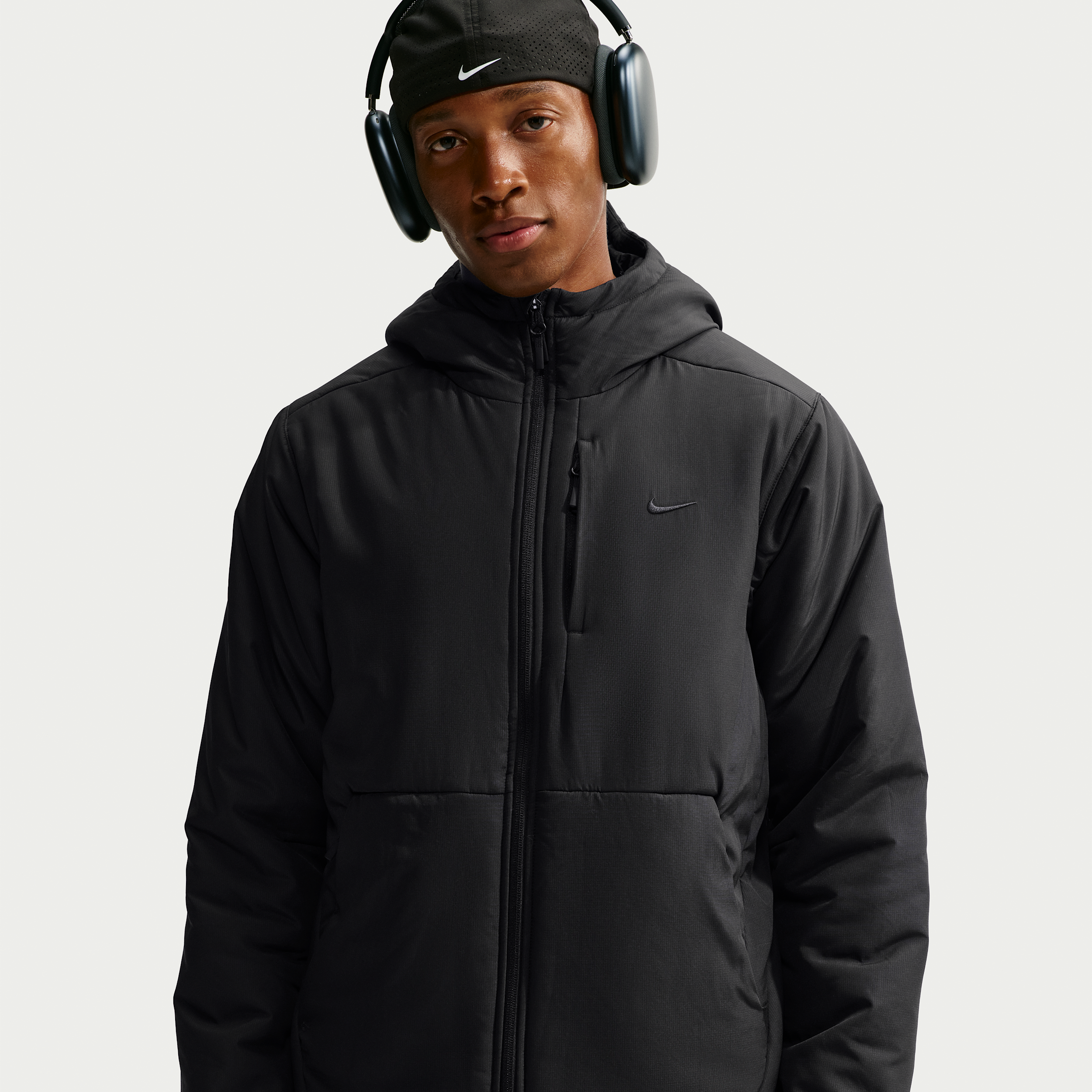 Nike Men's Unlimited Therma-FIT Repel Hooded Jacket in Black | IM5480-010
