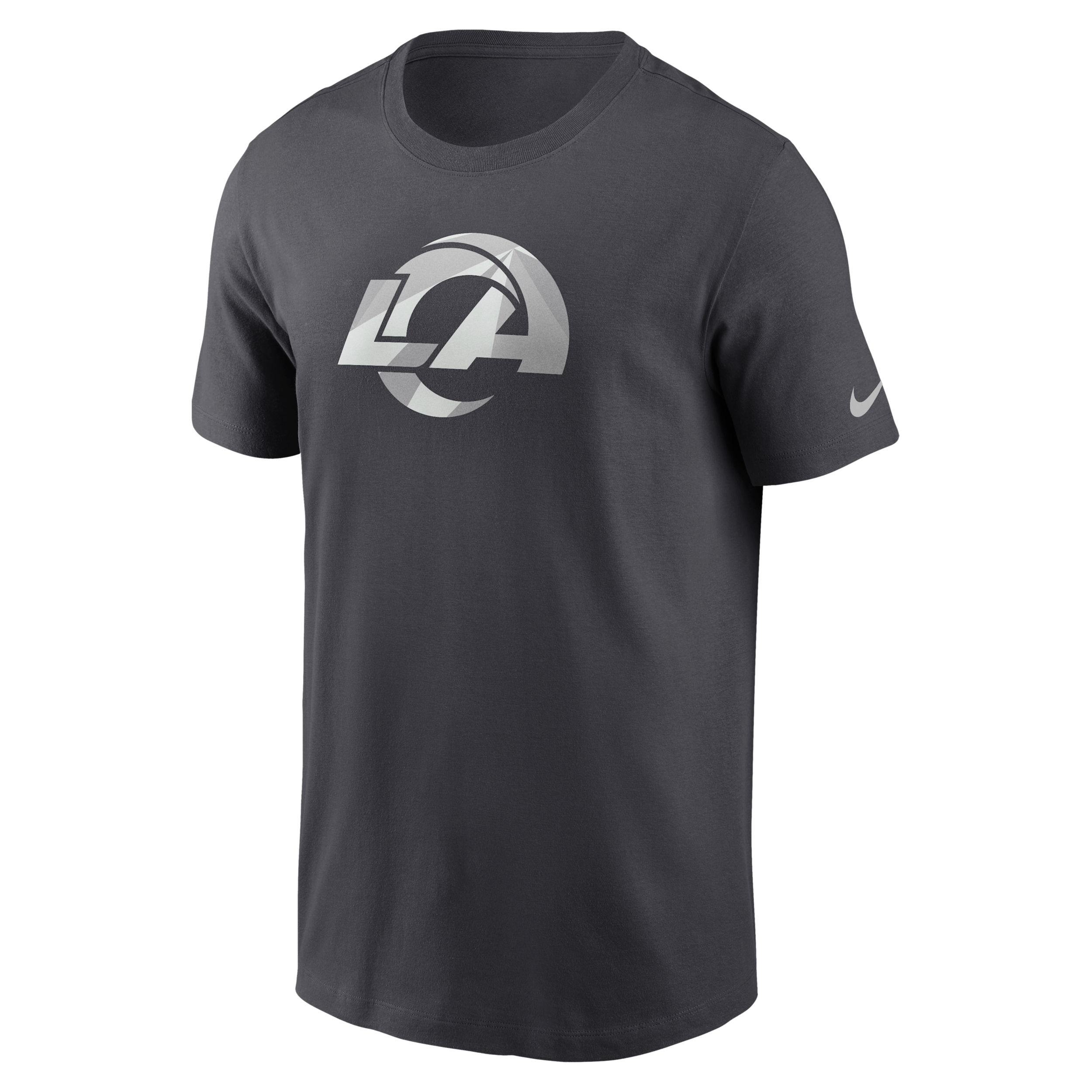 Los Angeles Rams Fractal Logo Nike Men's NFL T-Shirt in Grey | NP9906F9X-XER