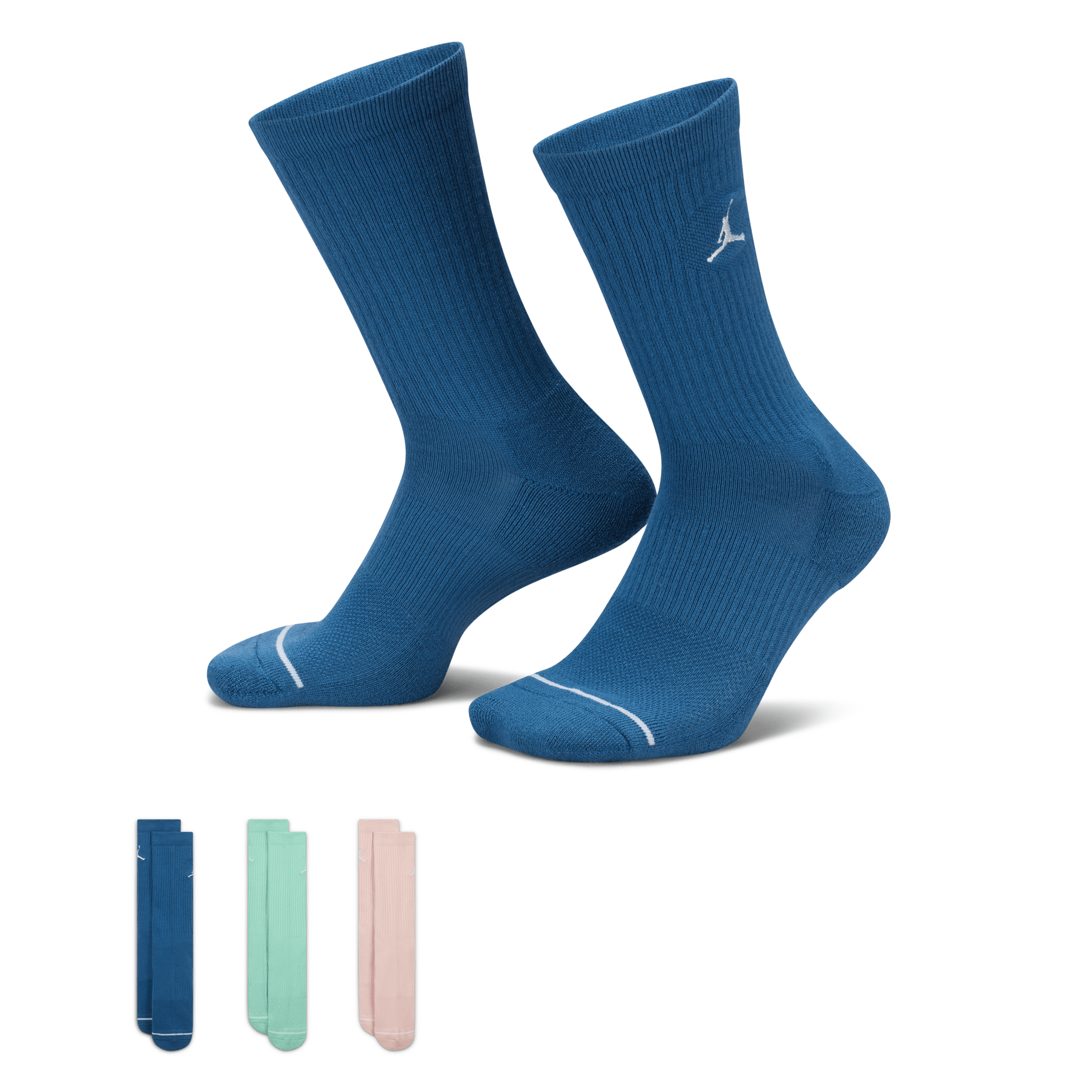 Shop Jordan Everyday Crew Socks (3 Pairs) In Multicolor