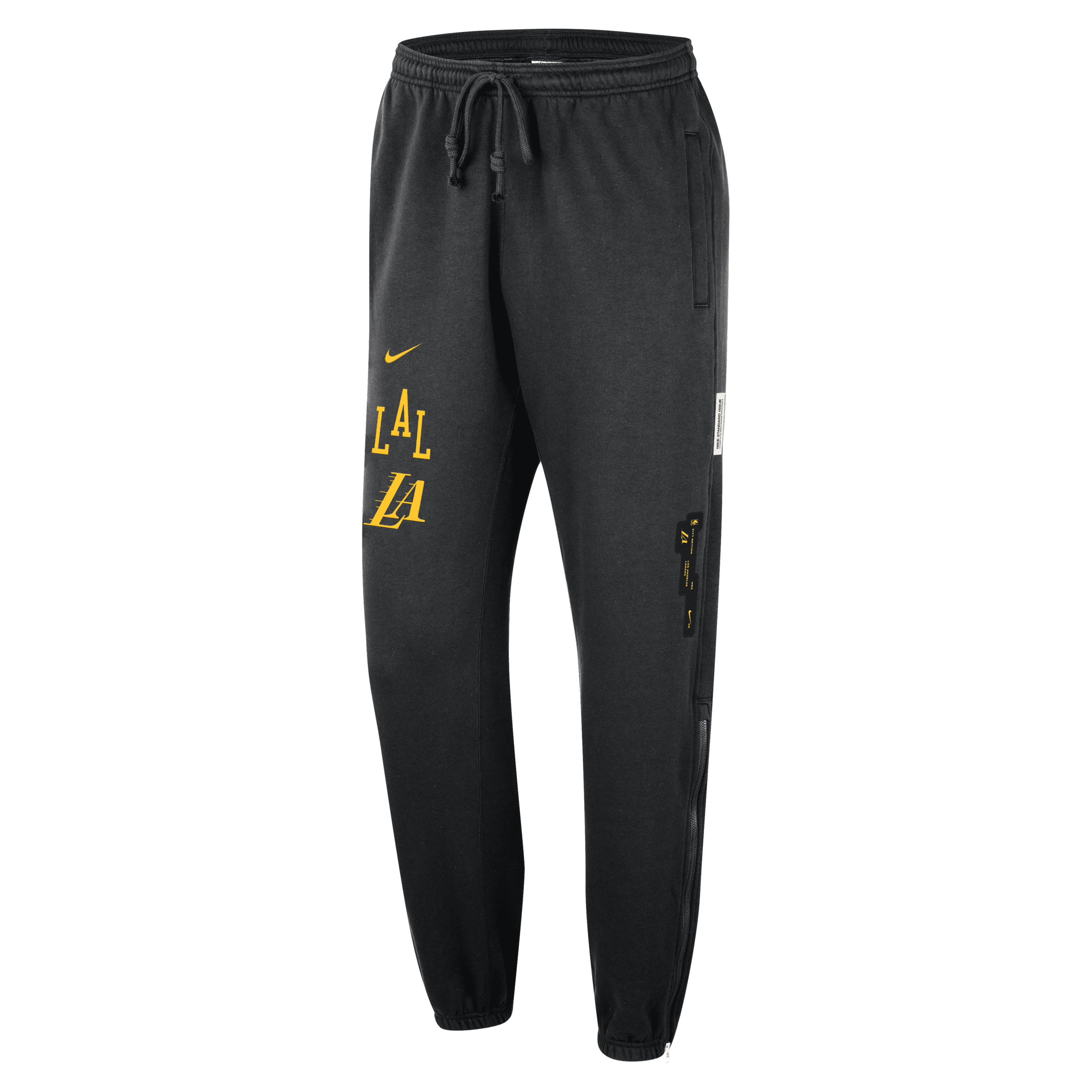 Nike Los Angeles Lakers Standard Issue City Edition  Men's Nba Courtside Pants In Black