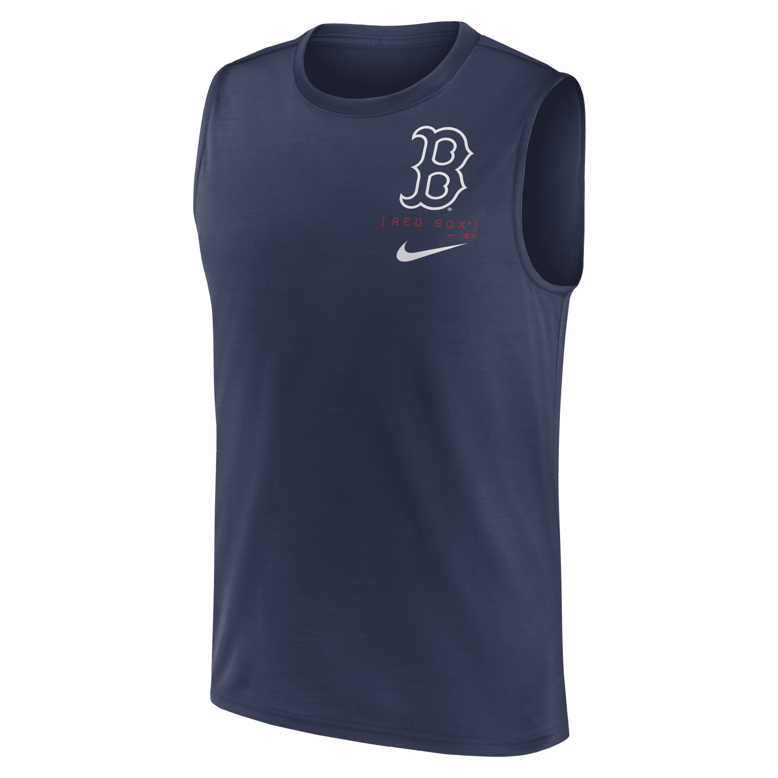Shop Nike Boston Red Sox Large Logo  Men's Dri-fit Mlb Muscle Tank Top In Blue