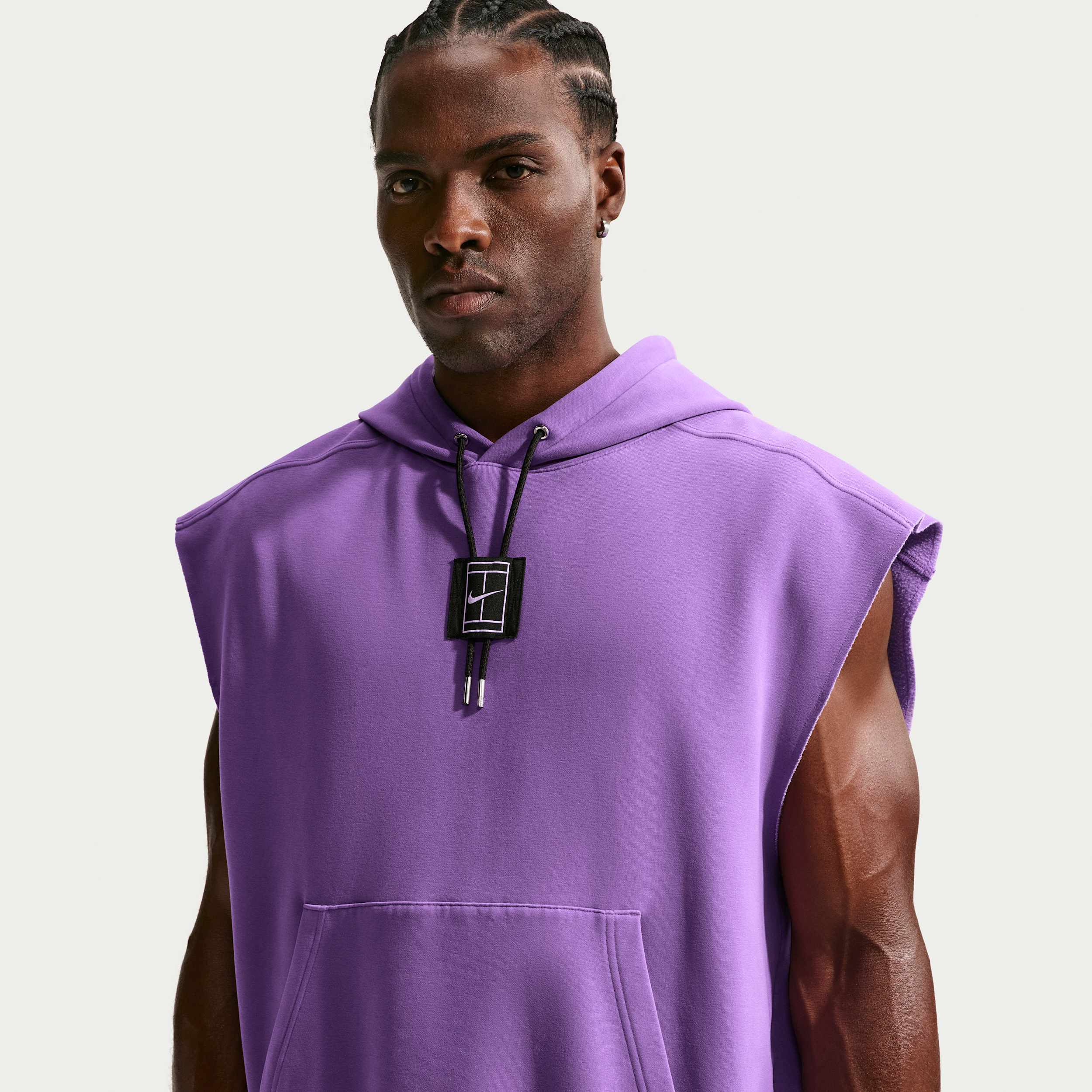 Nike Men's Court Slam Tennis Sleeveless Pullover Hoodie in Purple | IF1938-522
