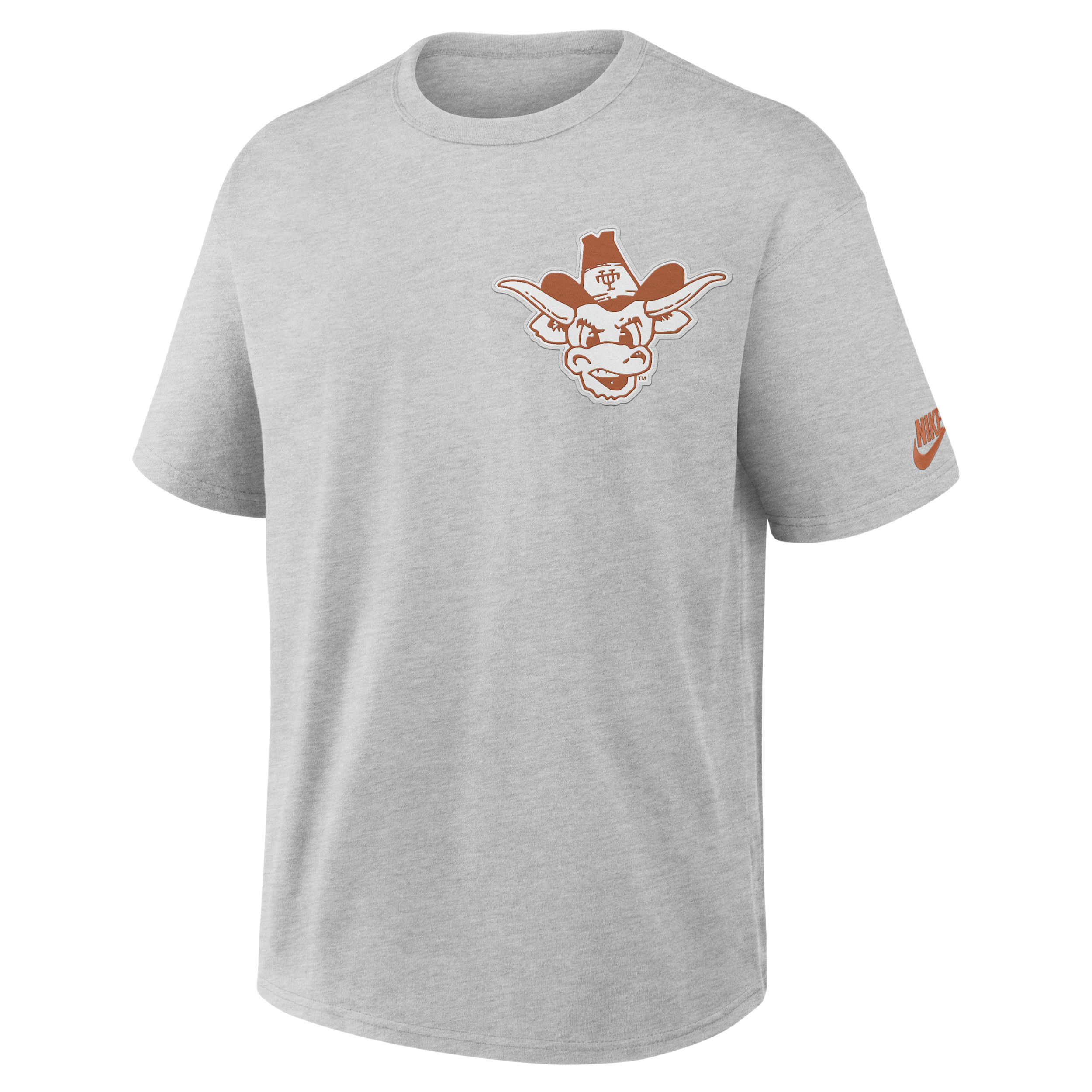 Nike Men's Texas Longhorns Grey Heather Set On Max90 Legacy T-Shirt, XXL, Gray