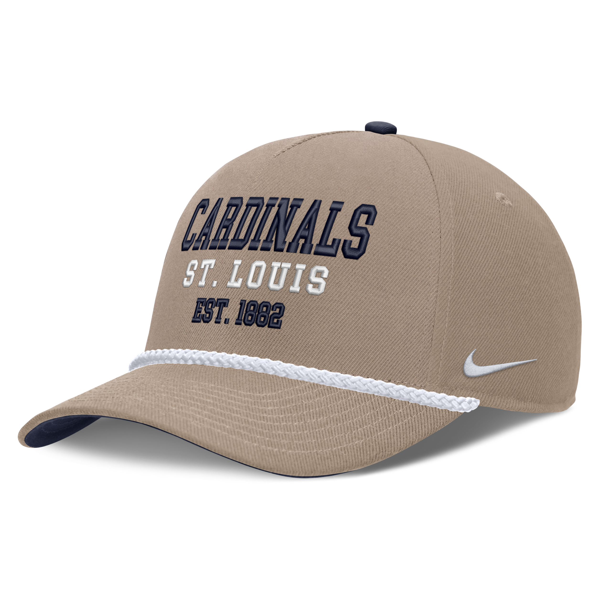Nike Men's Khaki St. Louis Cardinals Father's Day Rope Rise Adjustable Hat - Khaki, Navy