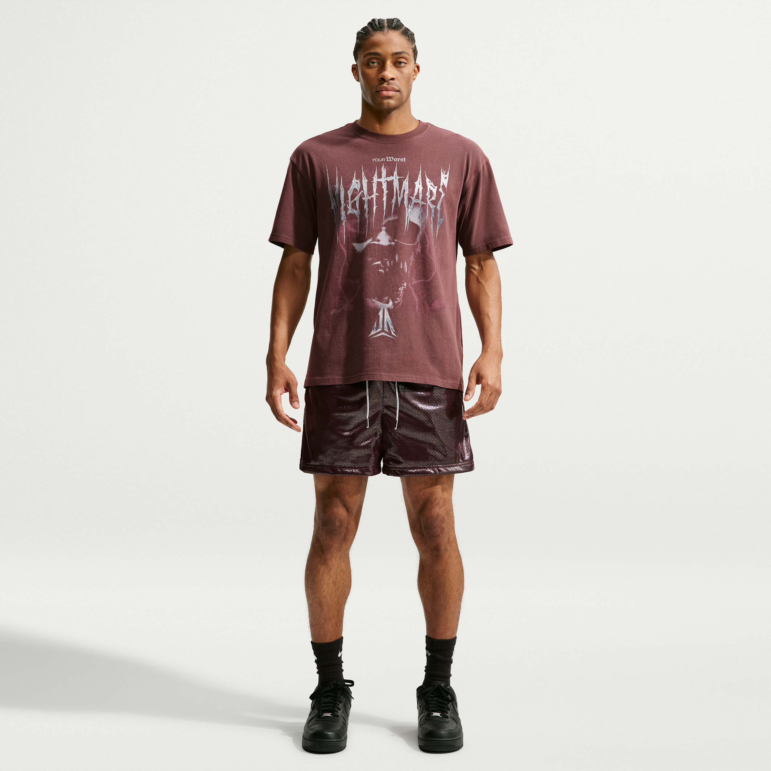 Nike Men's Ja Standard Issue Mesh 5" Basketball Shorts in Red | IM5200-652