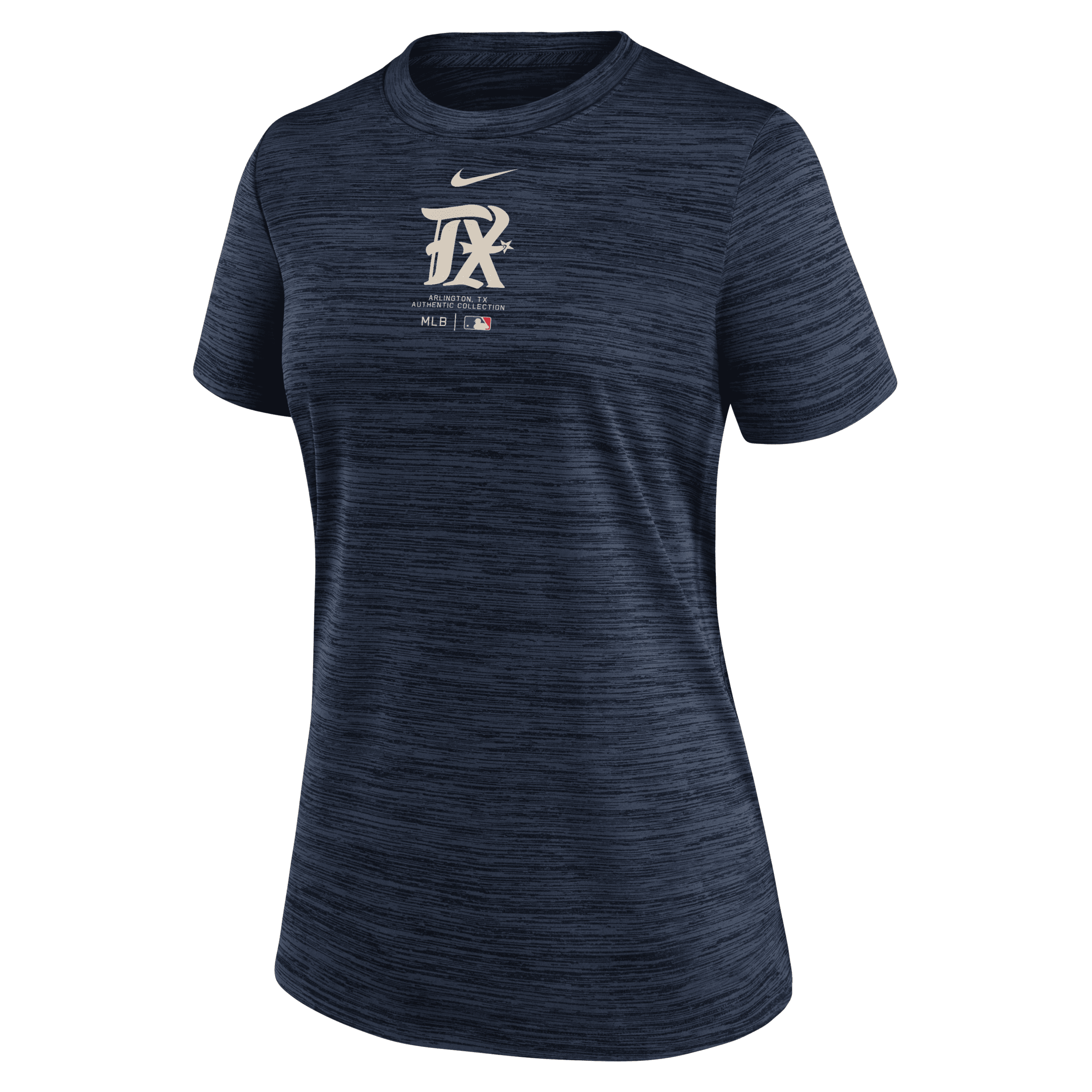 Shop Nike Texas Rangers Authentic Collection City Connect Practice Velocity  Women's Dri-fit Mlb T-shirt In Blue