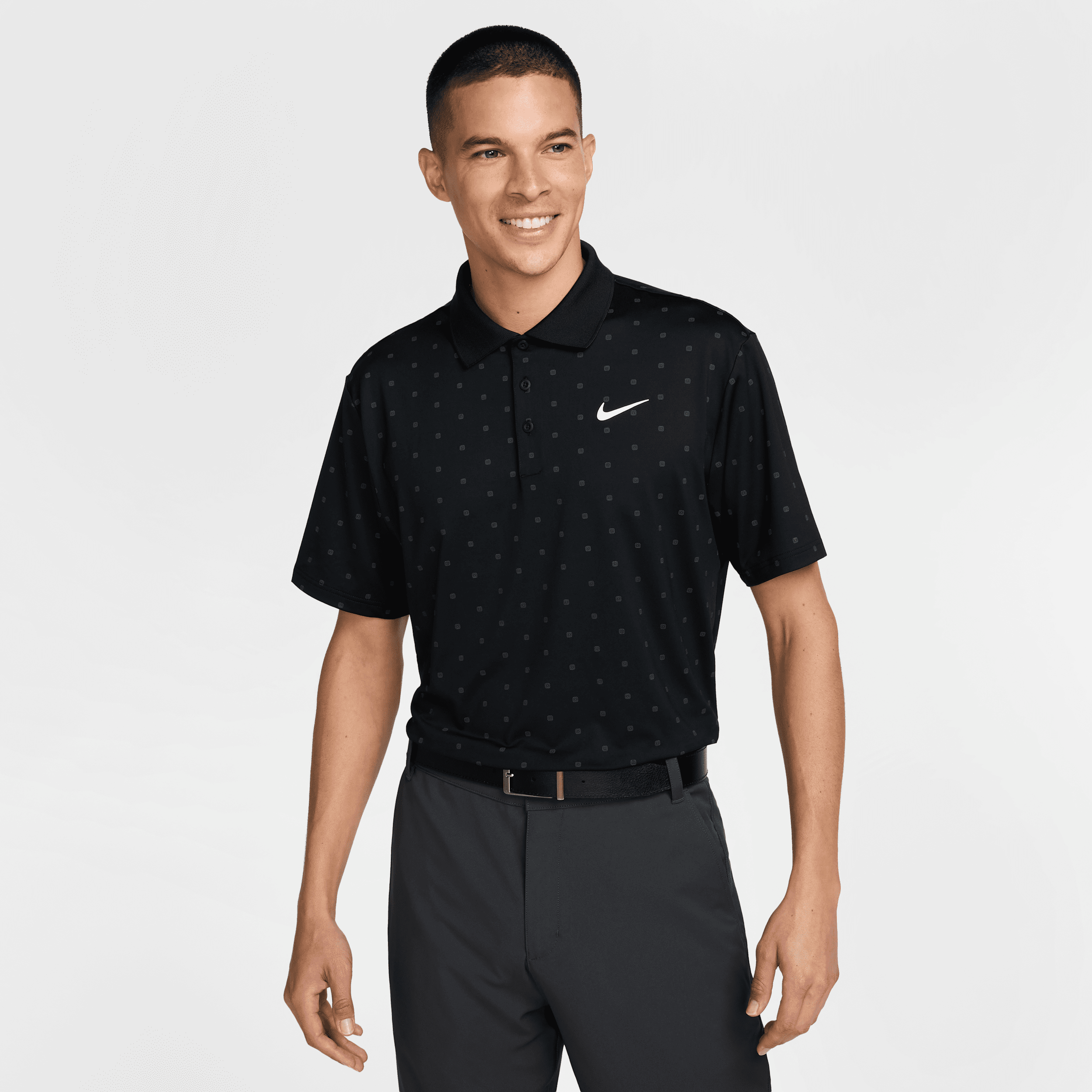 Nike Men's Tour Dri-fit Golf Polo In Black