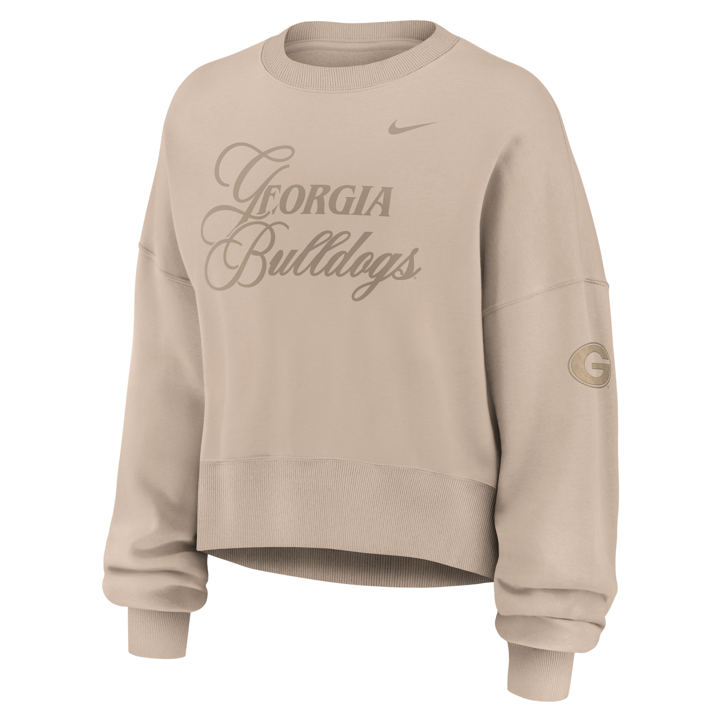 Georgia Neutral Stance Collection Phoenix Nike Women's College Oversized Pullover Hoodie in Brown | 01D705YGBN-K11
