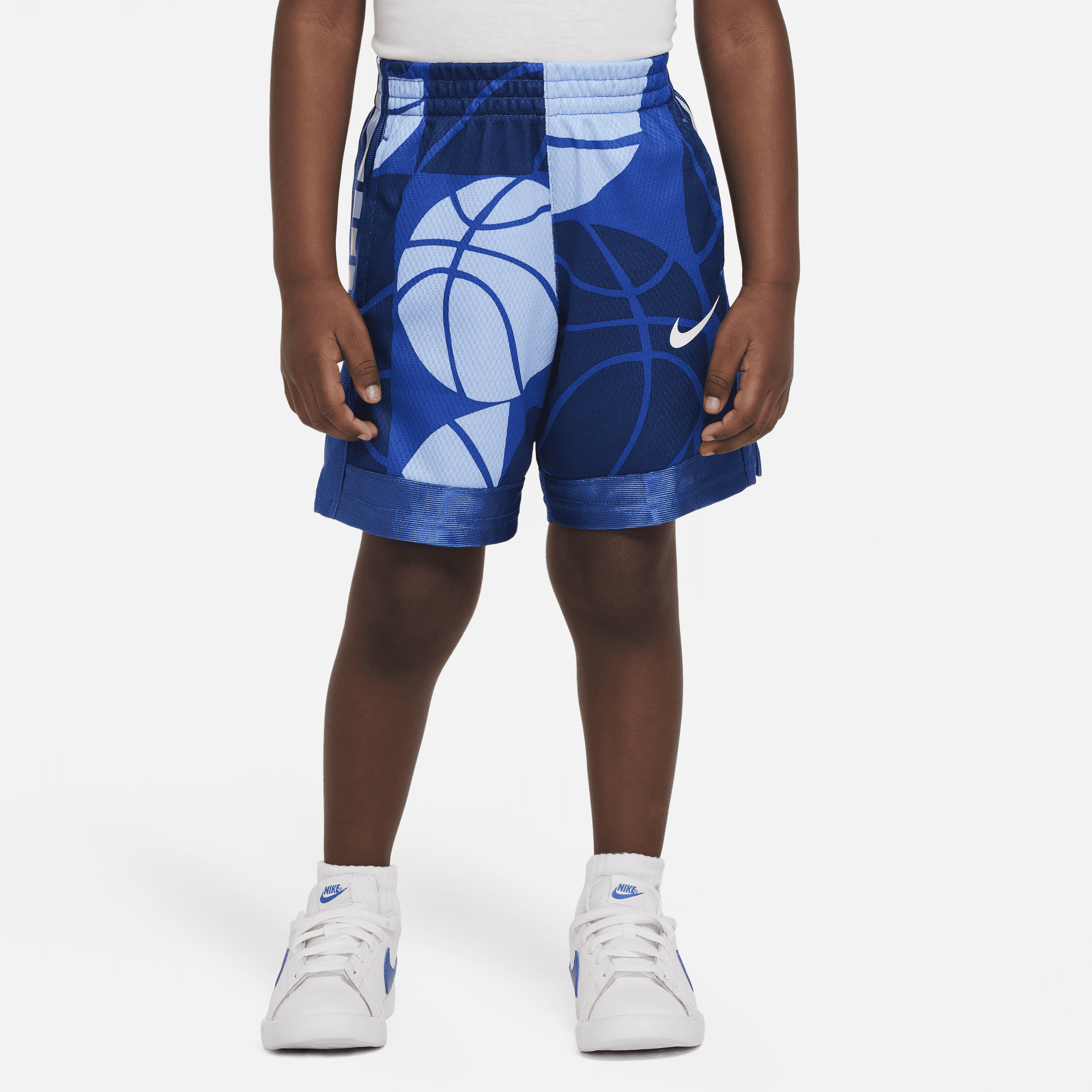Nike Babies' Dri-fit Elite Printed Shorts Toddler Shorts In Blue