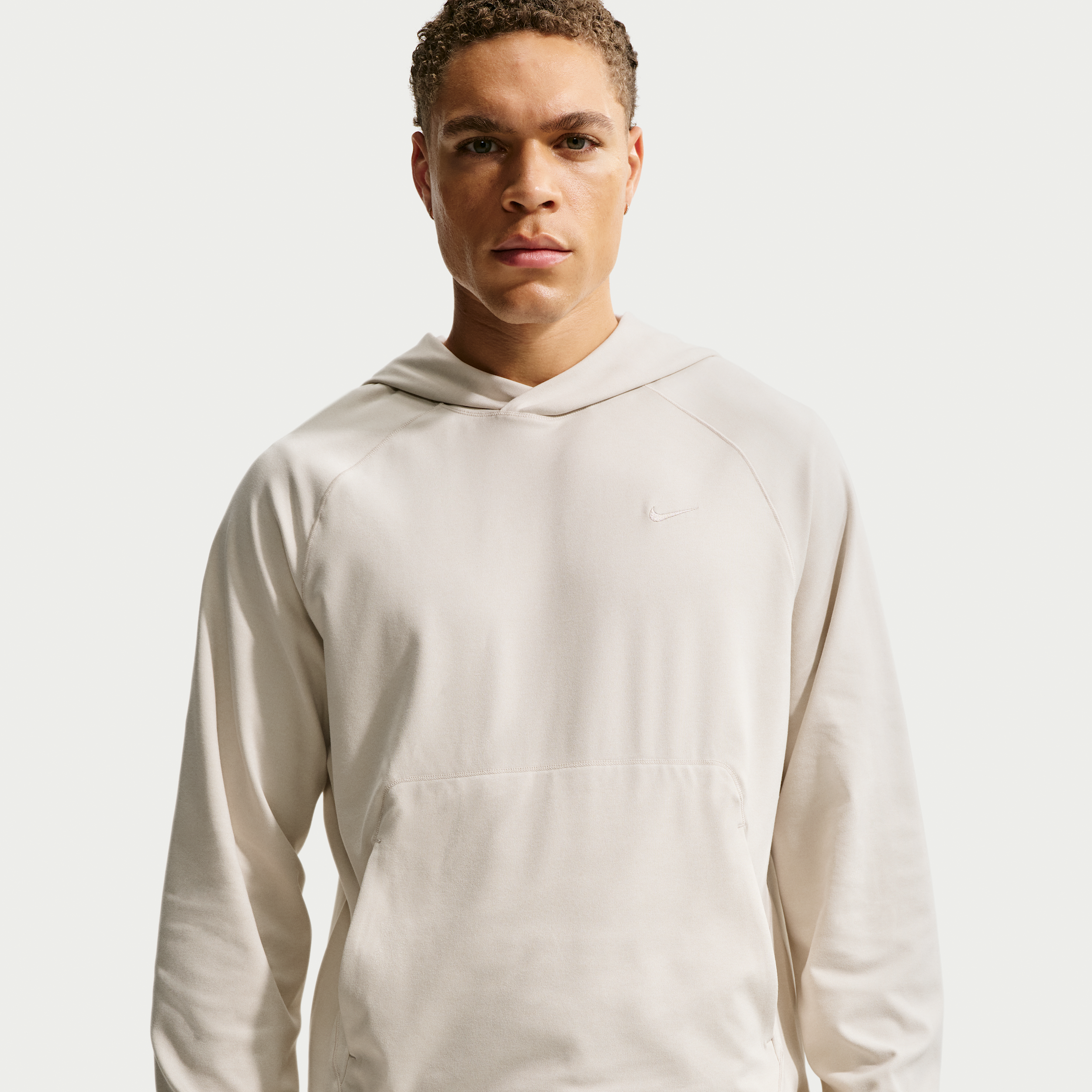 Nike Men's Primary NanoKnit Dri-FIT UV Protection Pullover Performance Hoodie in Brown | II1304-104