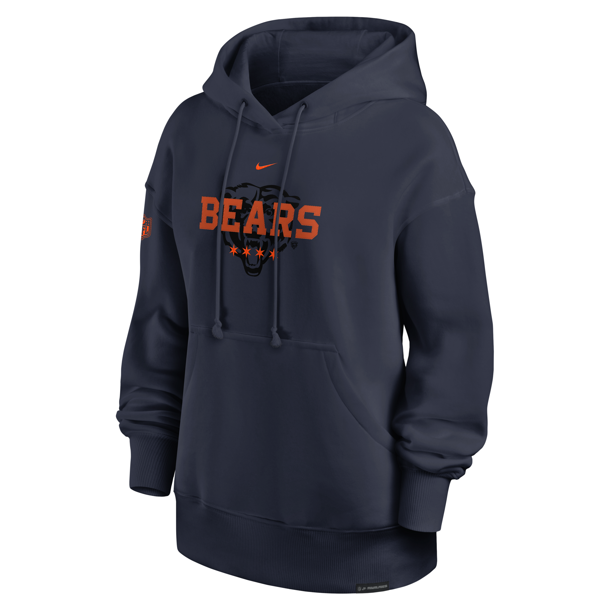 Chicago Bears Rivalries Collection Phoenix Nike Women's NFL Oversized Pullover Hoodie in Blue | 01N541L7Q-3MM