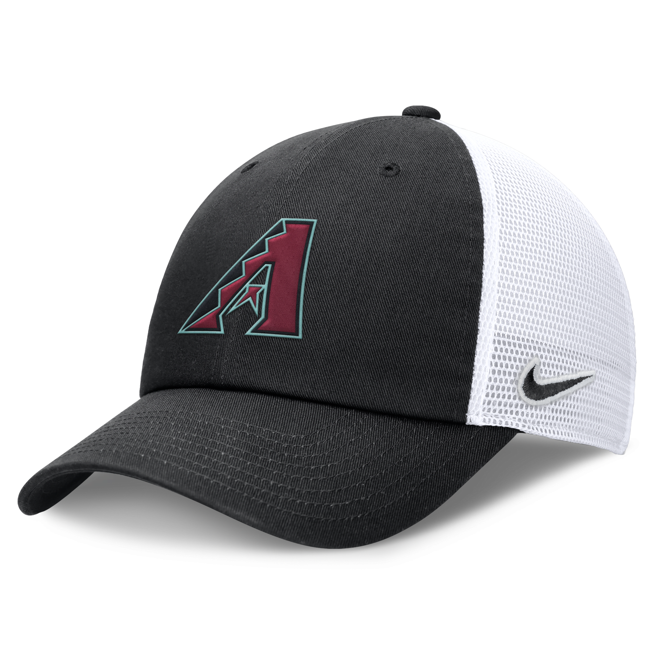 Nike Arizona Diamondbacks Evergreen Club  Men's Mlb Trucker Adjustable Hat In Black