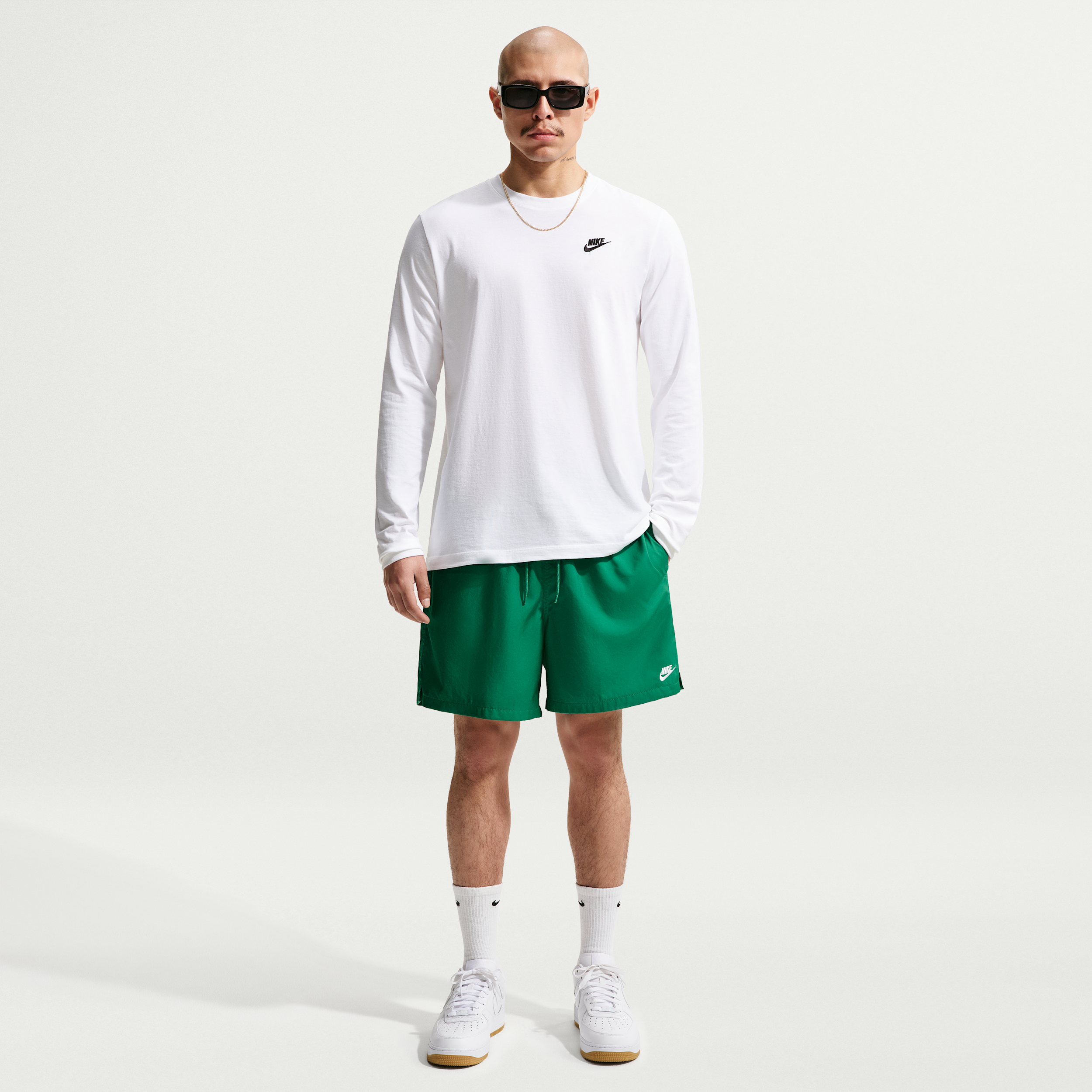 Nike Club Flow Mens 6" Mid Rise Workout Shorts, Xx-large, Green