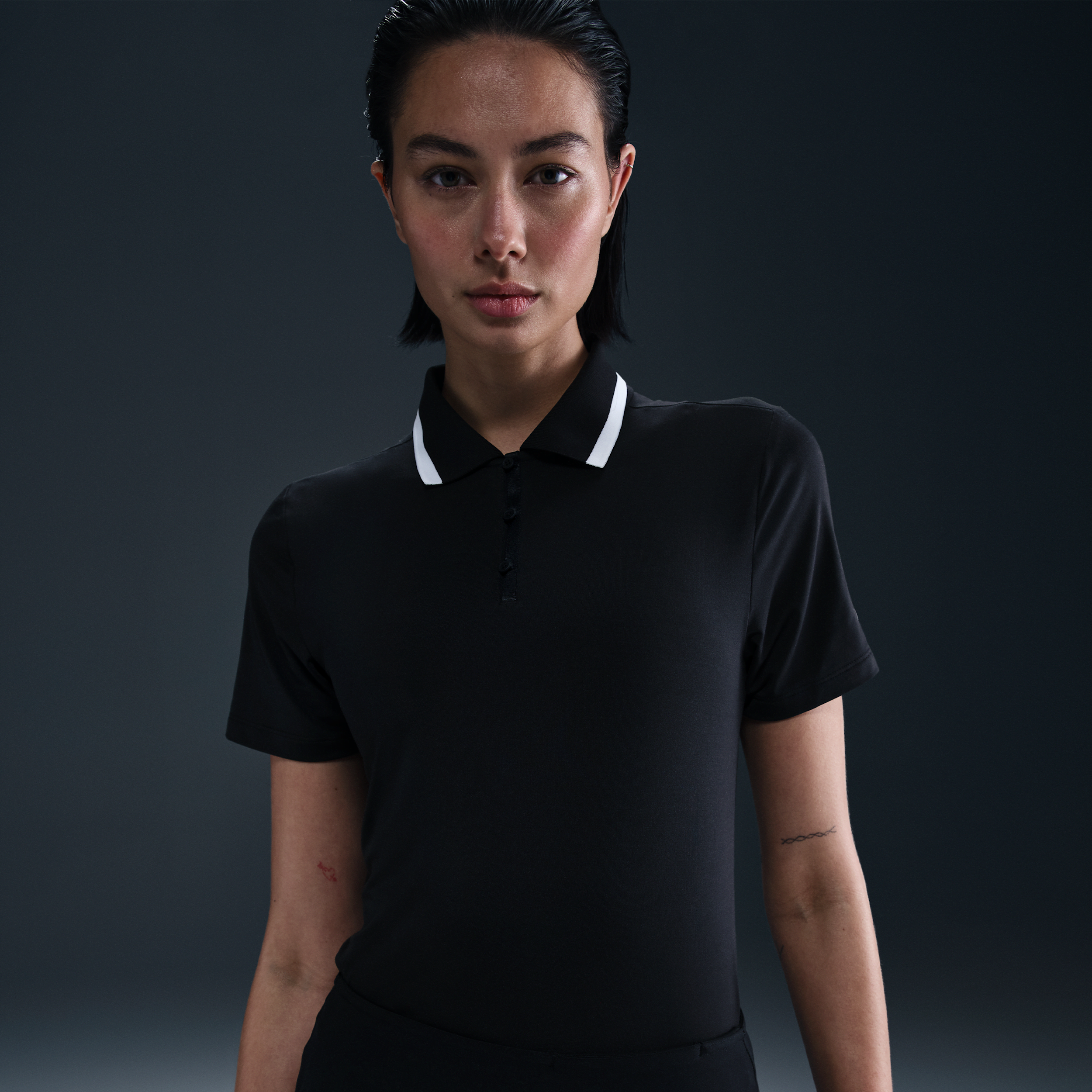 Shop Nike Women's Tour Dri-fit Short-sleeve Golf Polo In Black