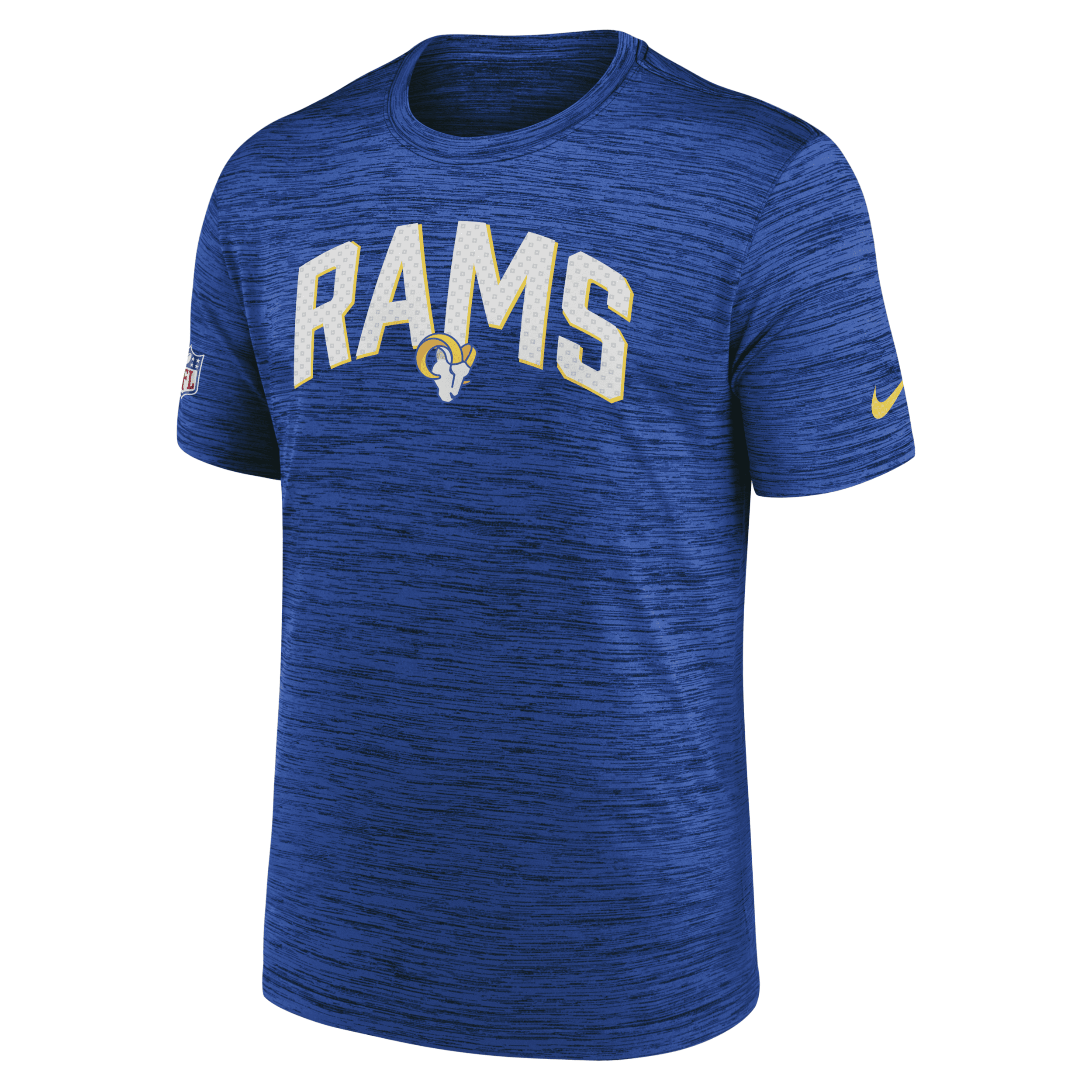 Shop Nike Men's Dri-fit Velocity Athletic Stack (nfl Los Angeles Rams) T-shirt In Blue