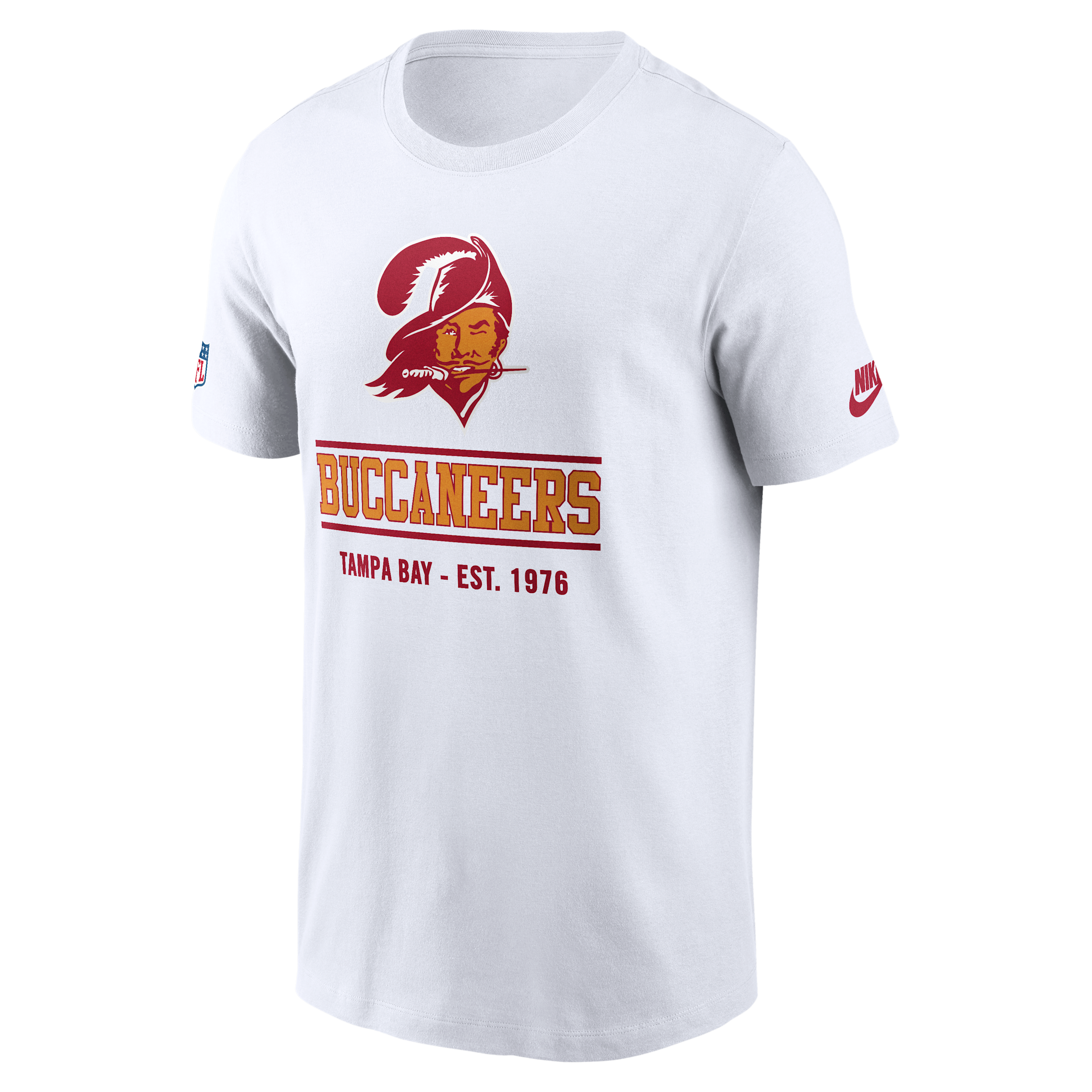 Tampa Bay Buccaneers Essential Nike Men's Dri-FIT NFL T-Shirt in White | 02ET10AQ8B-TC1