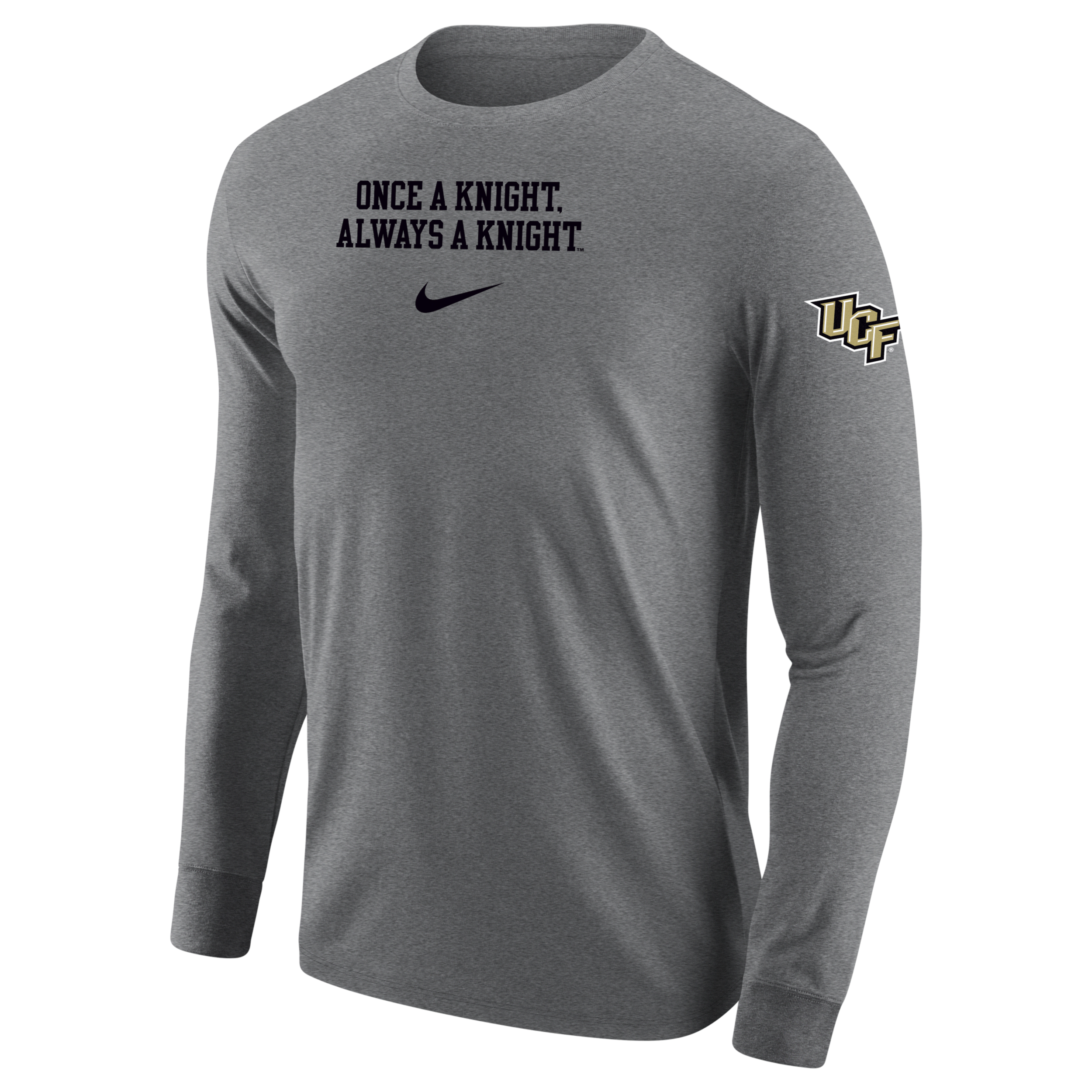 Shop Nike Ucf  Men's College Long-sleeve T-shirt In Grey