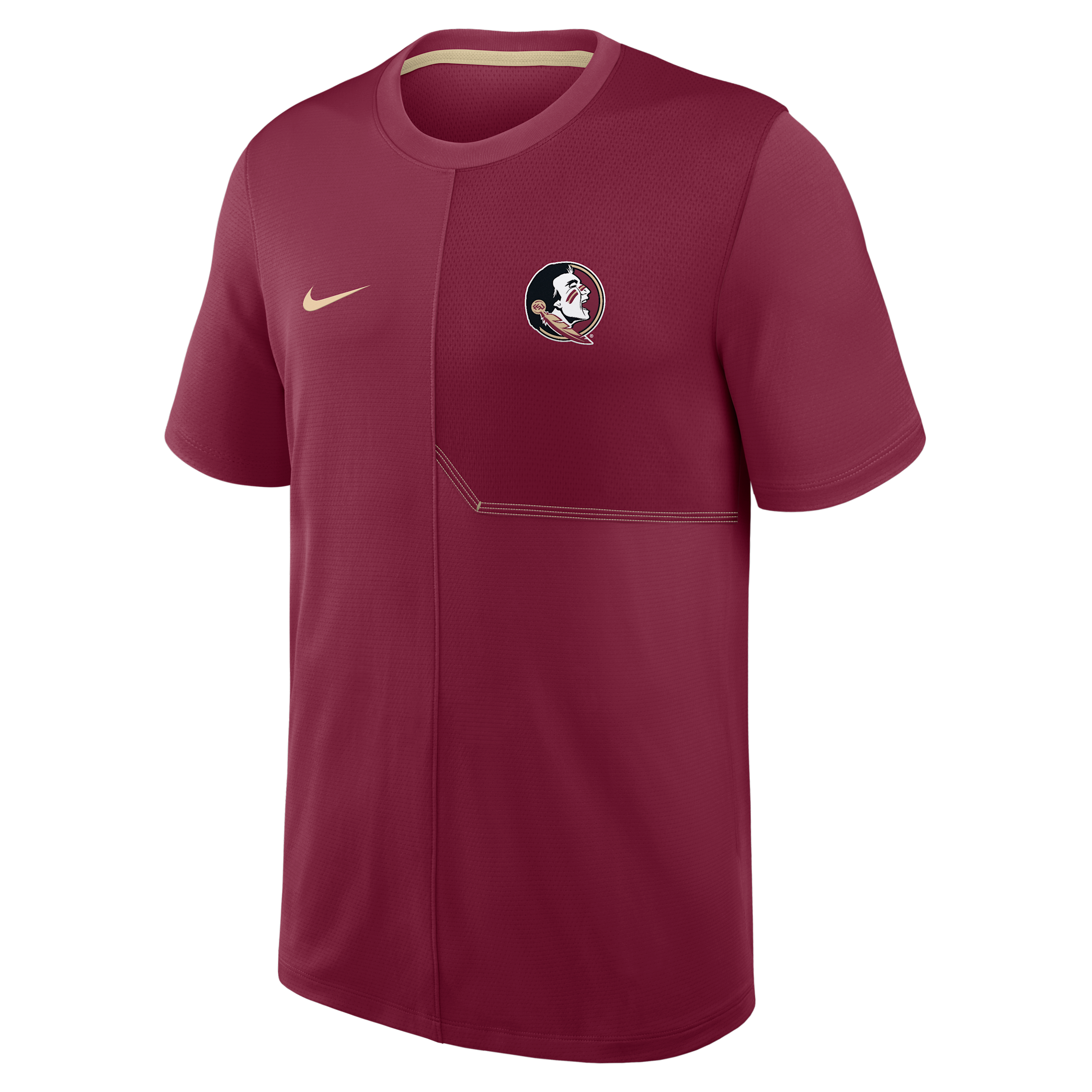 Florida State Sideline Coach Nike Men's Dri-FIT College Top in Red | 03B208DEFTN-GQK